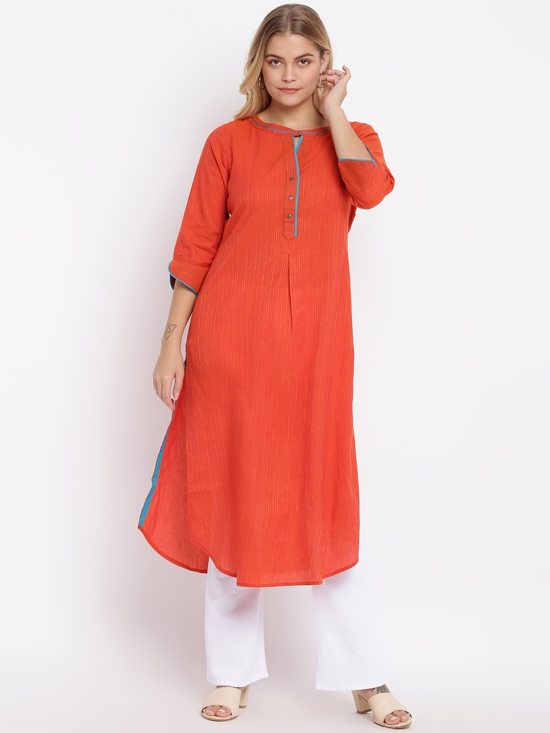 

abof Women Red Kurta