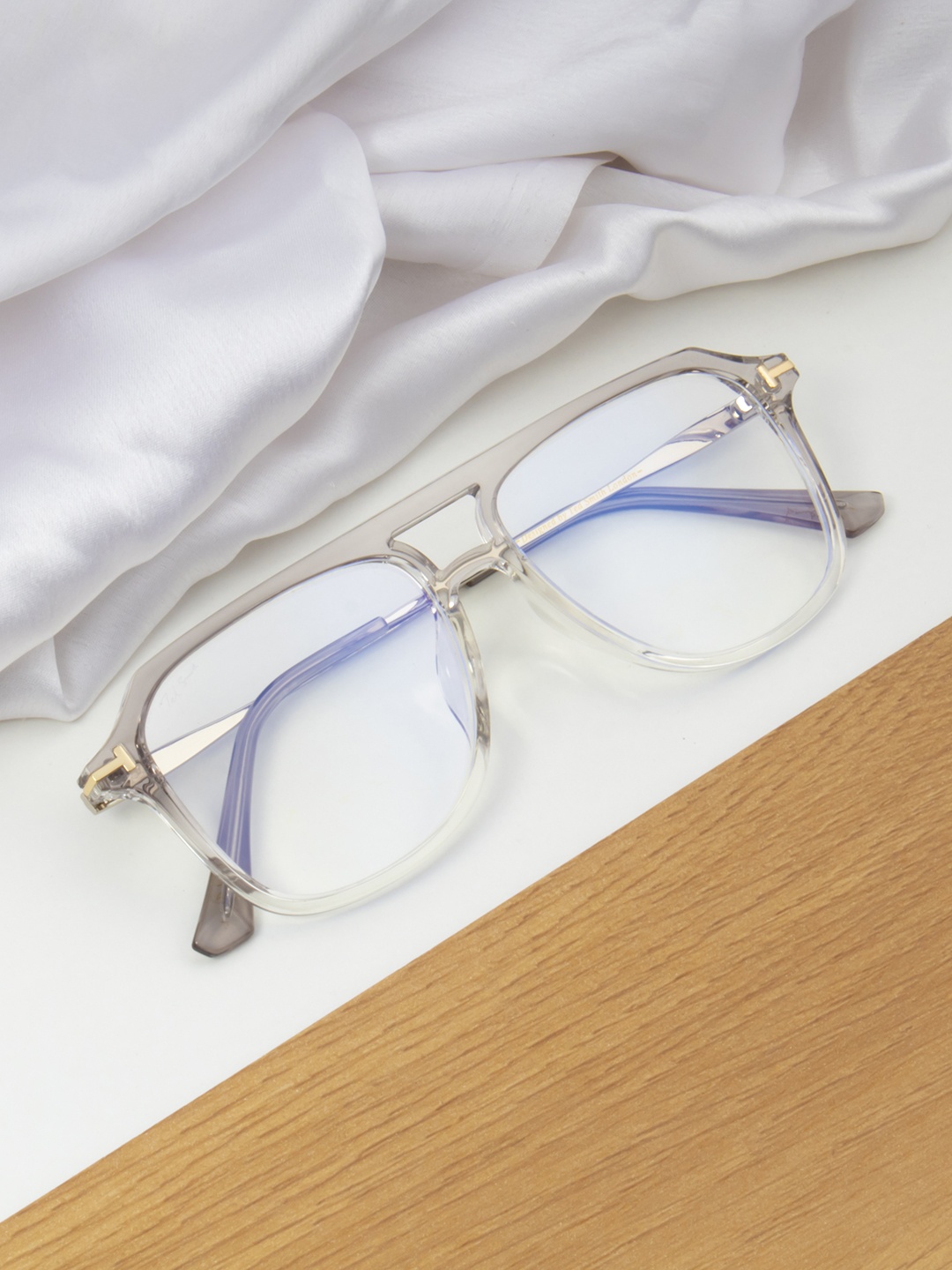 

Ted Smith Grey Full Rim Aviator Frames