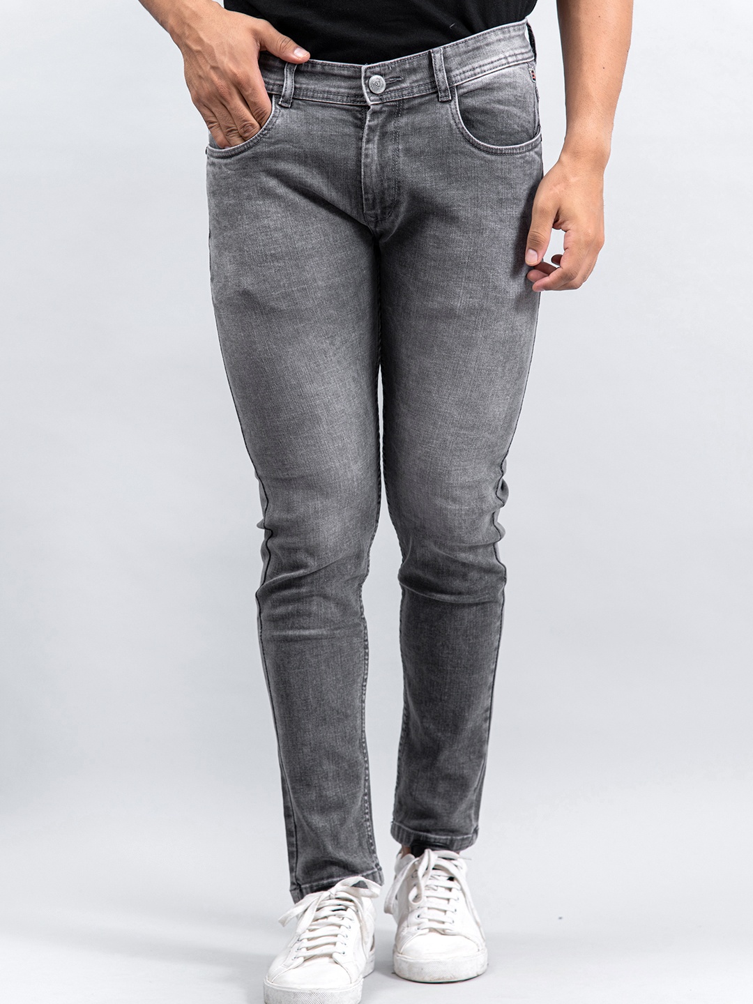 

Tistabene Men Grey Comfort Slim Fit Heavy Fade Stretchable Jeans