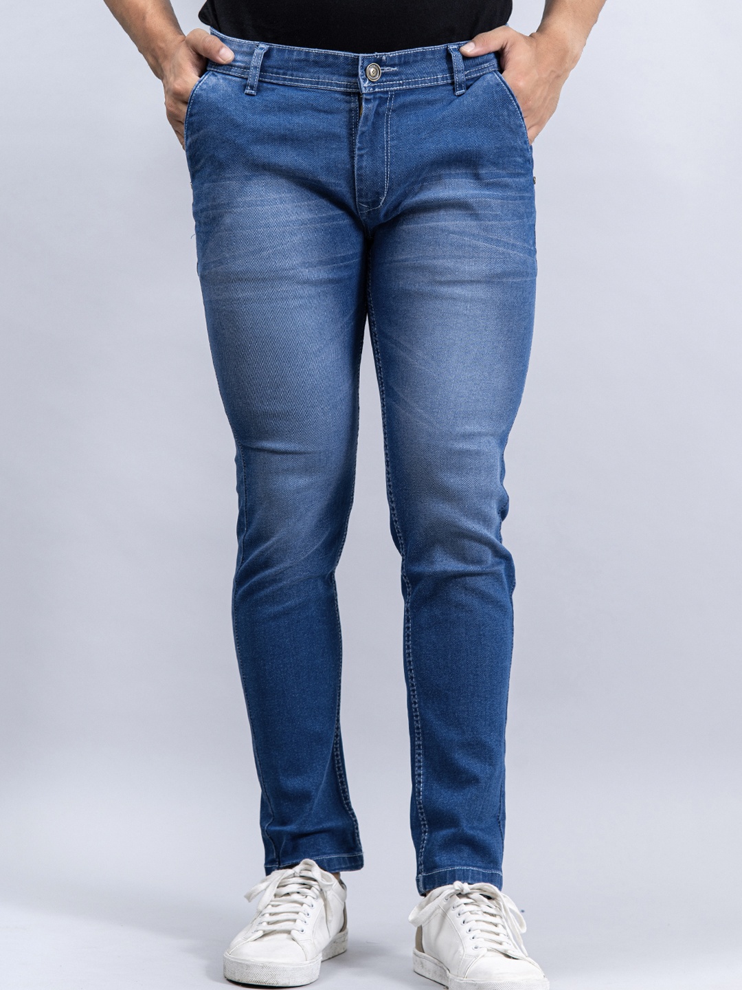 

Tistabene Men Blue Comfort Slim Fit Heavy Fade Stretchable Jeans