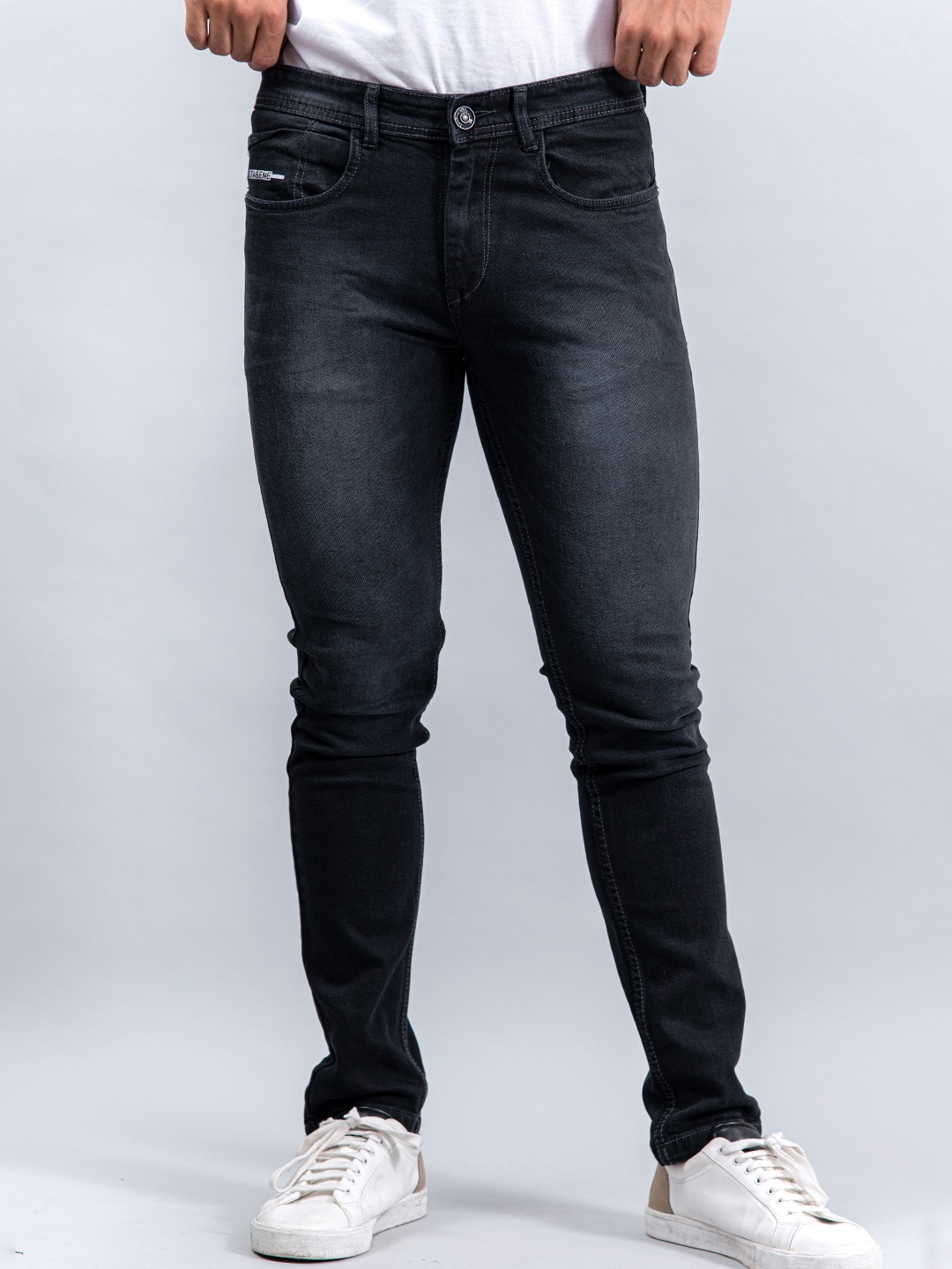 

Tistabene Men Grey Comfort Slim Fit Light Fade Stretchable Jeans