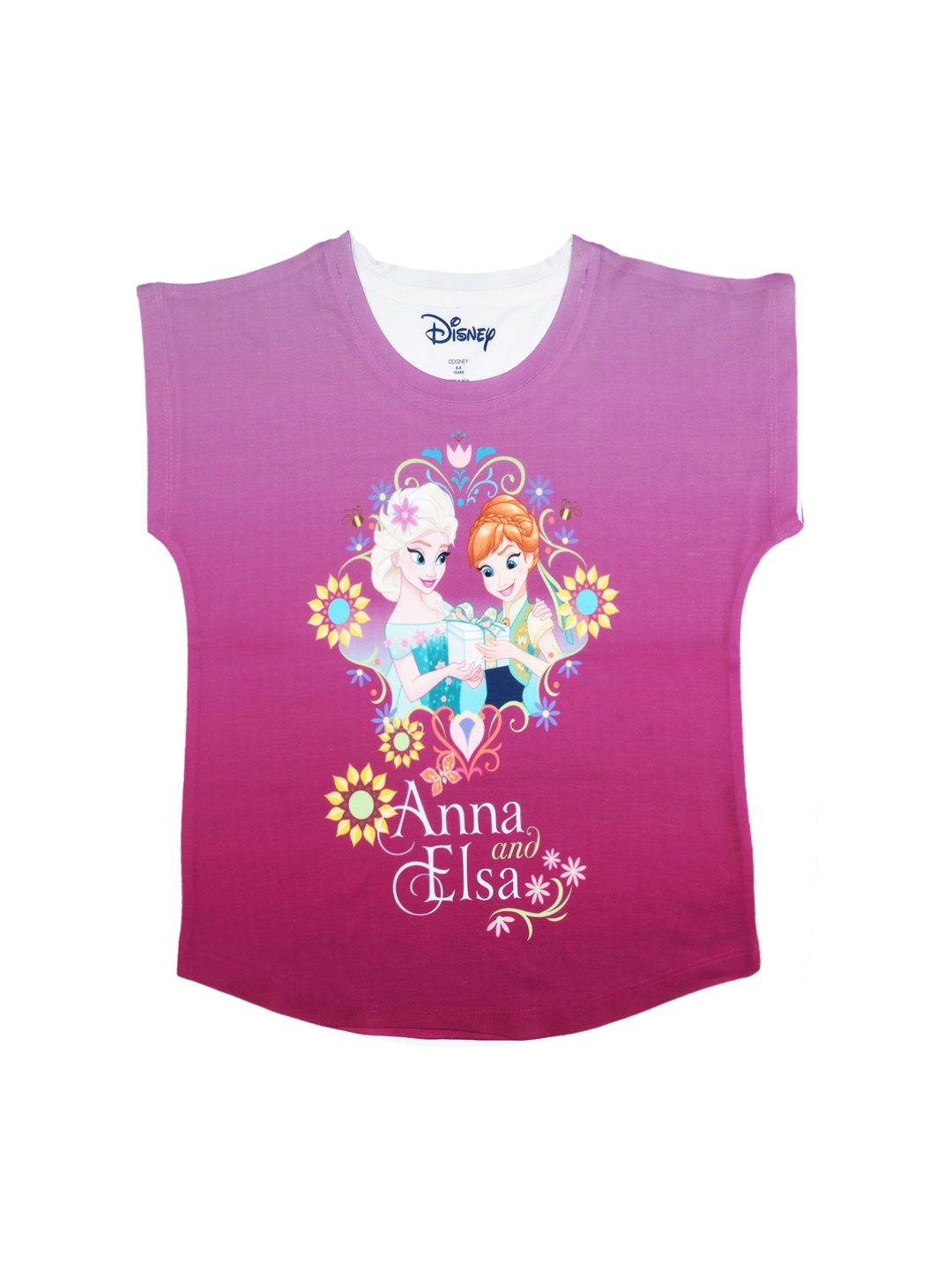 

Disney by Wear Your Mind Pink & White Printed T-shirt