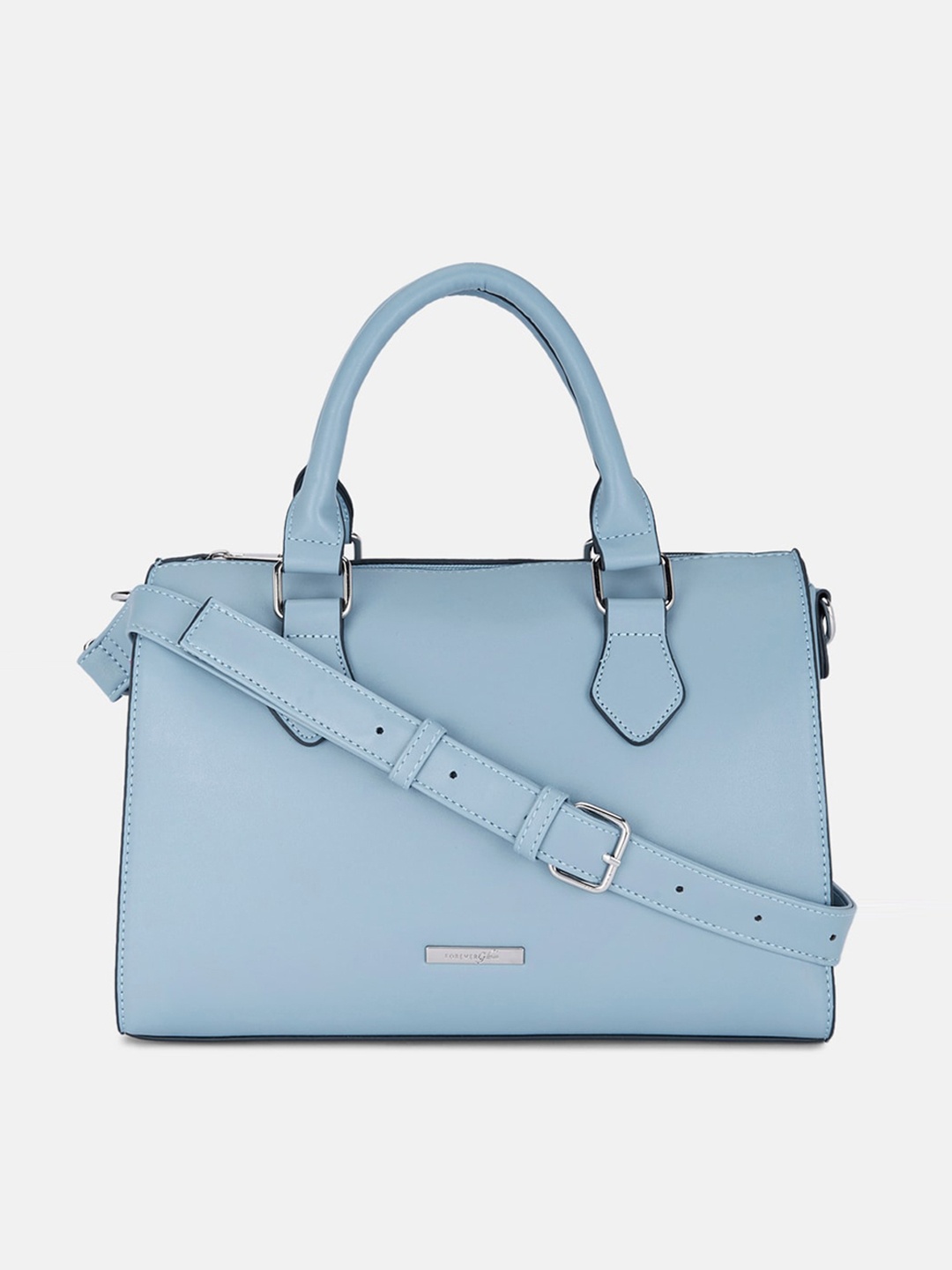 

Forever Glam by Pantaloons Blue Structured Handheld Bag