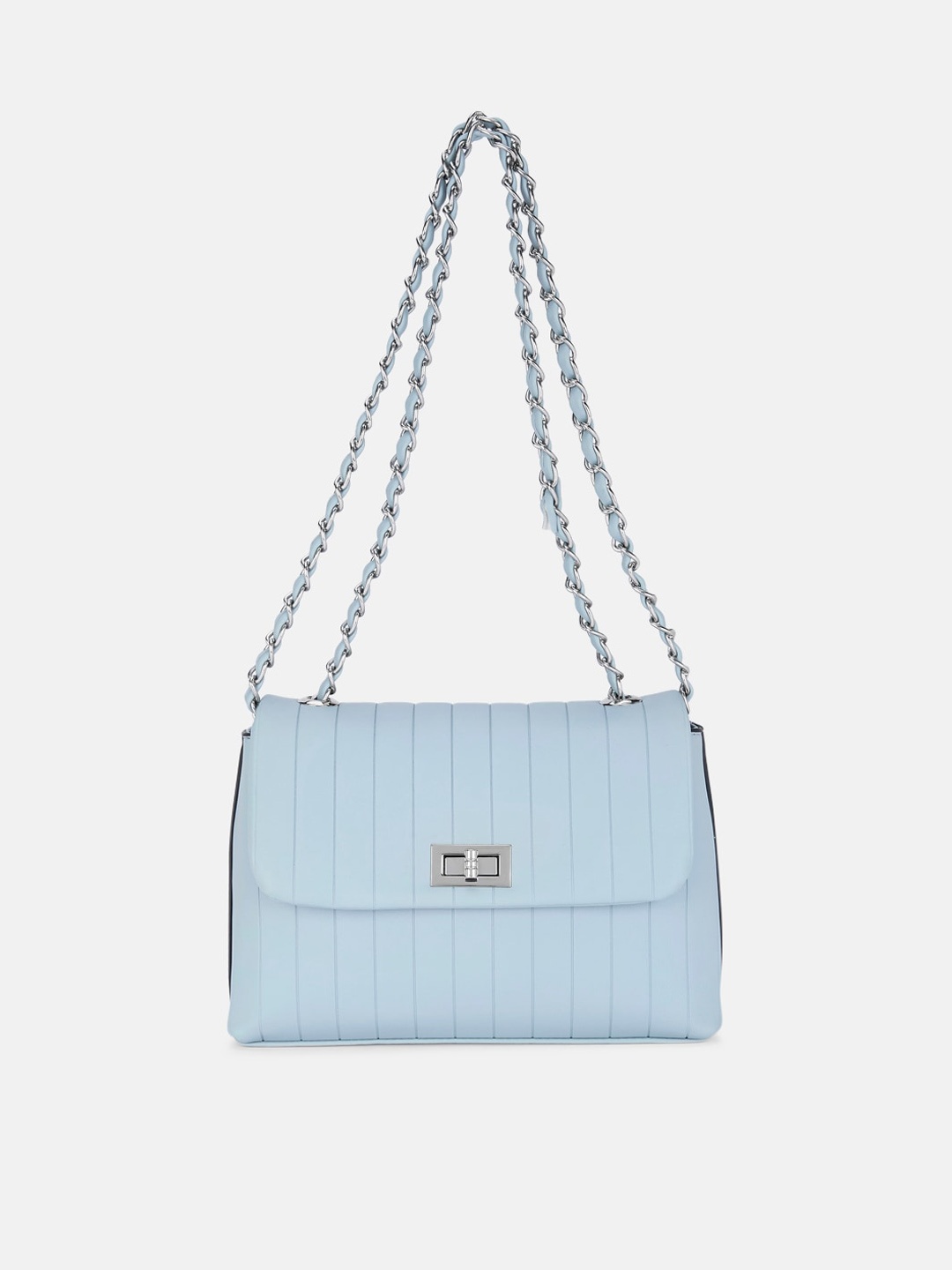 

Forever Glam by Pantaloons Blue Textured Structured Shoulder Bag