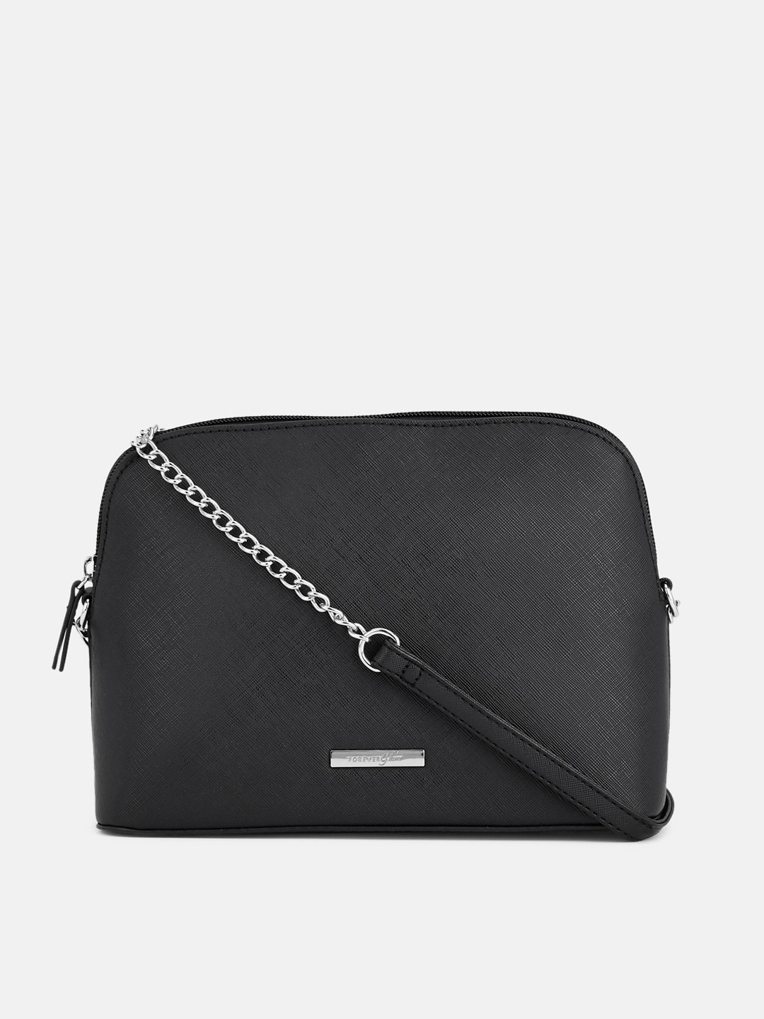

Forever Glam by Pantaloons Black Structured Sling Bag