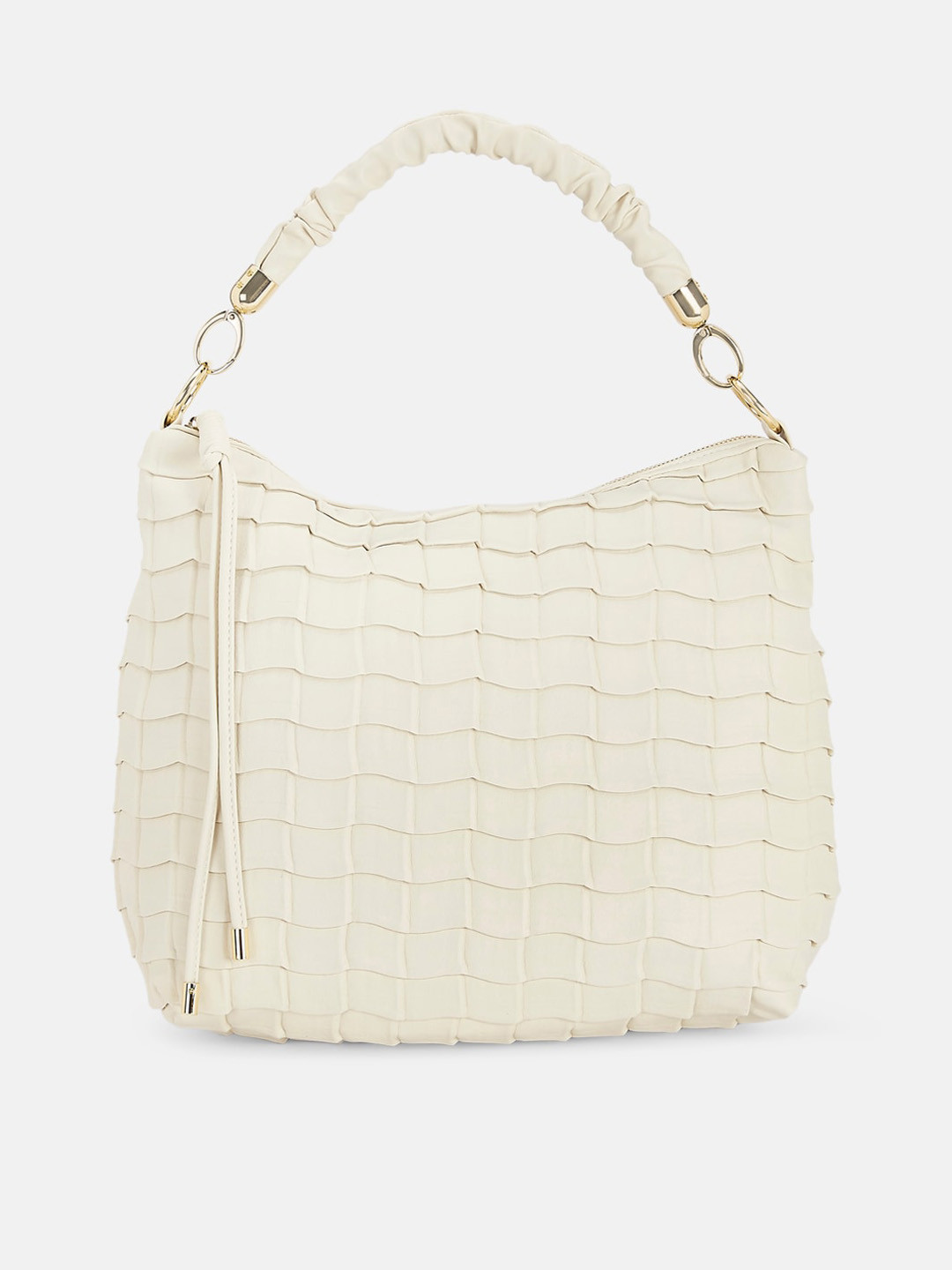 

Forever Glam by Pantaloons Off White Structured Hobo Bag