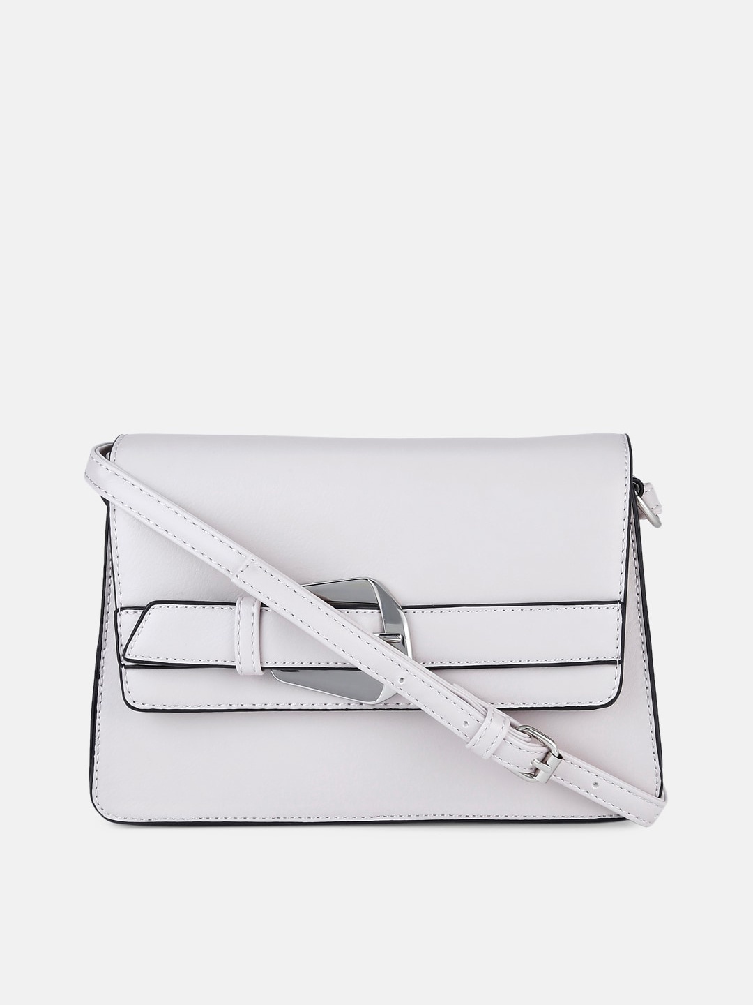 

Forever Glam by Pantaloons Grey Structured Sling Bag