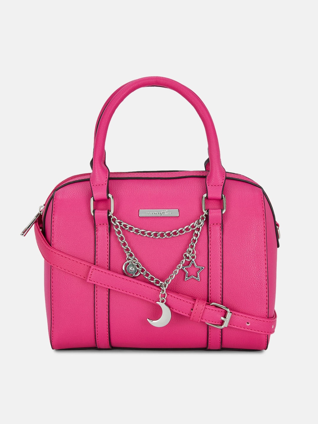 

Forever Glam by Pantaloons Fuchsia Structured Handheld Bag