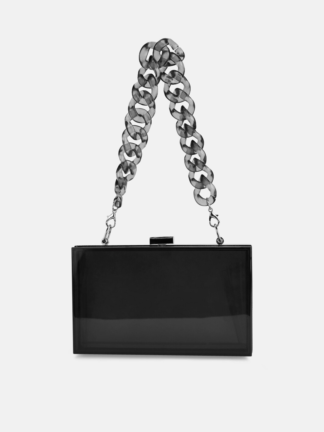 

Forever Glam by Pantaloons Black Structured Handheld Bag