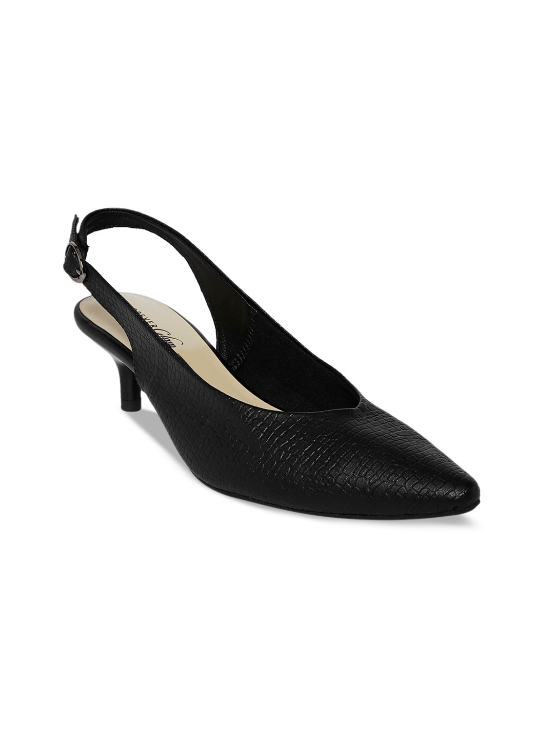 

Forever Glam by Pantaloons Black Kitten Pumps