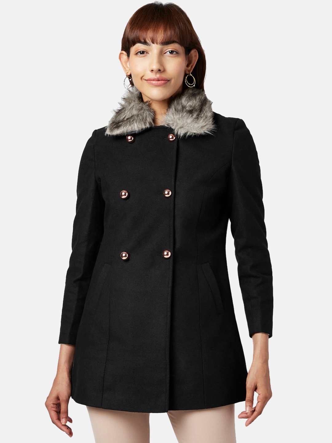 

Annabelle by Pantaloons Women Black Longline Tailored Jacket