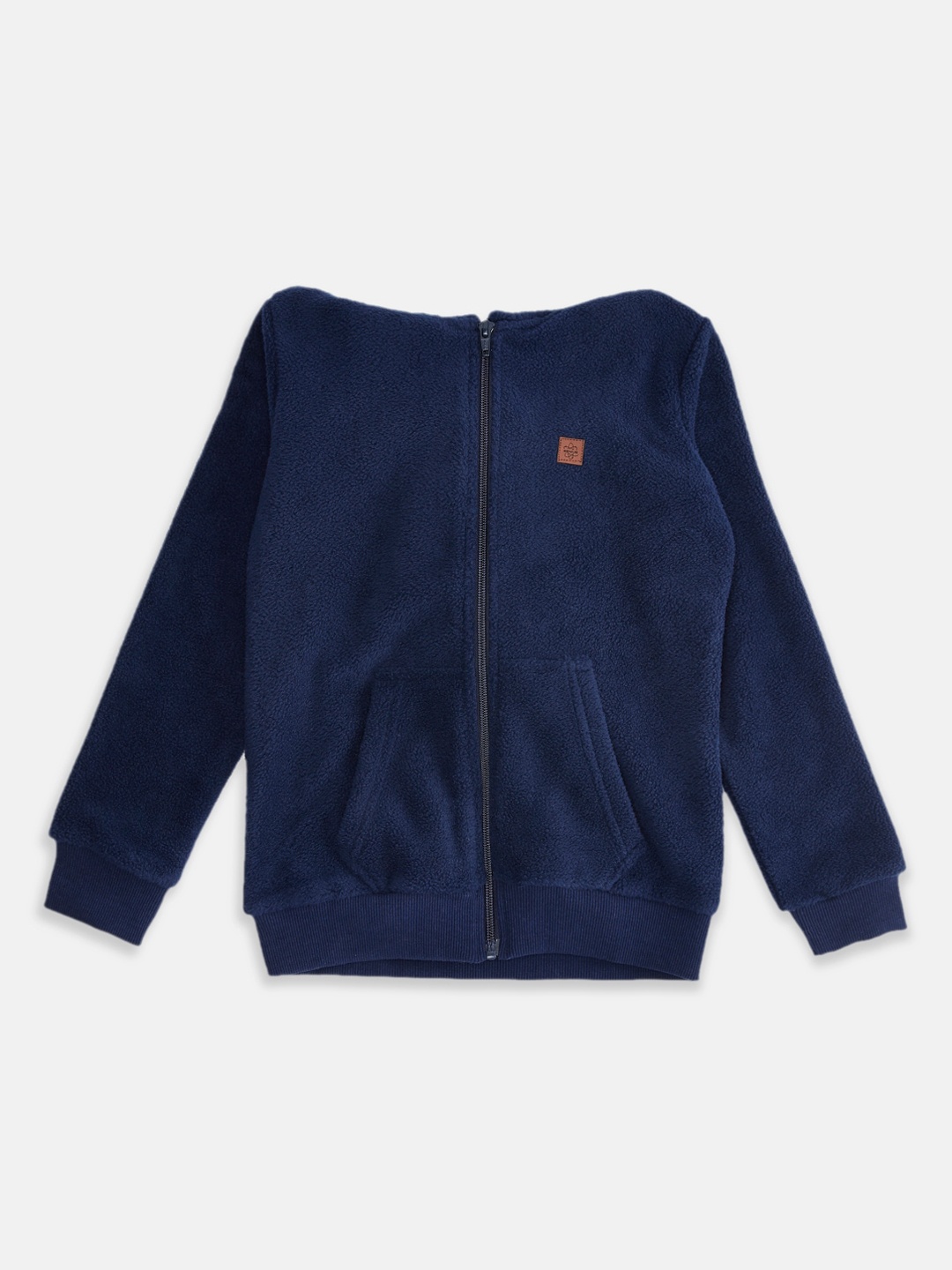 

Pantaloons Junior Boys Navy Blue Bomber with Patchwork Jacket
