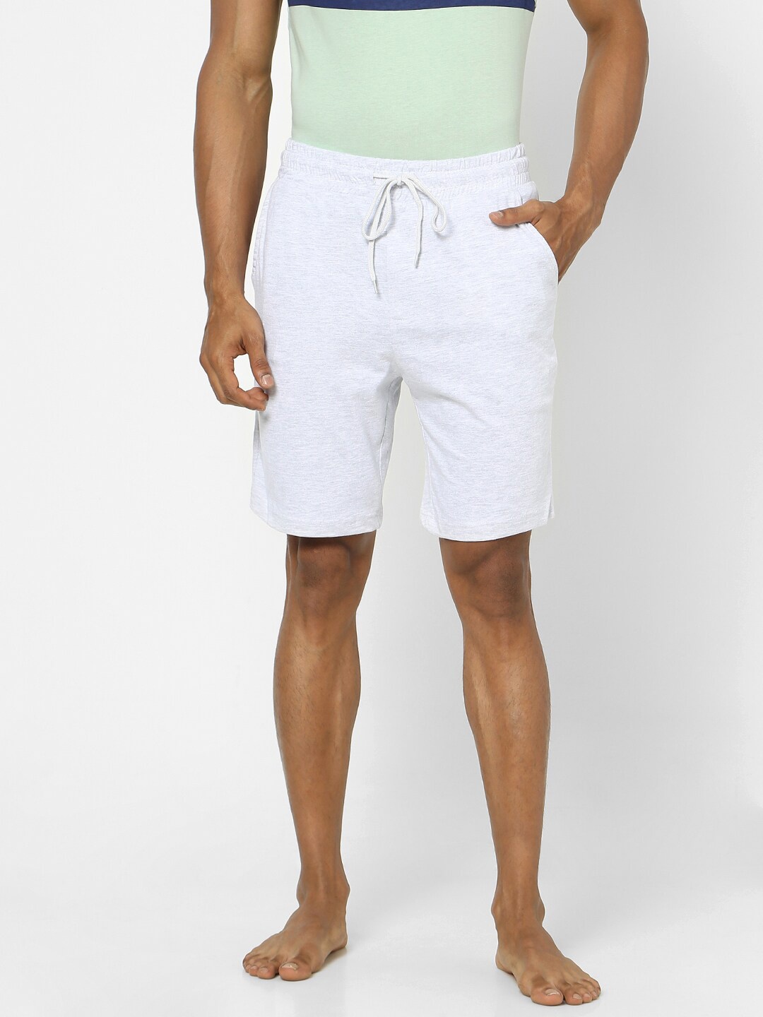 

Ajile by Pantaloons Men White Cotton Lounge Shorts