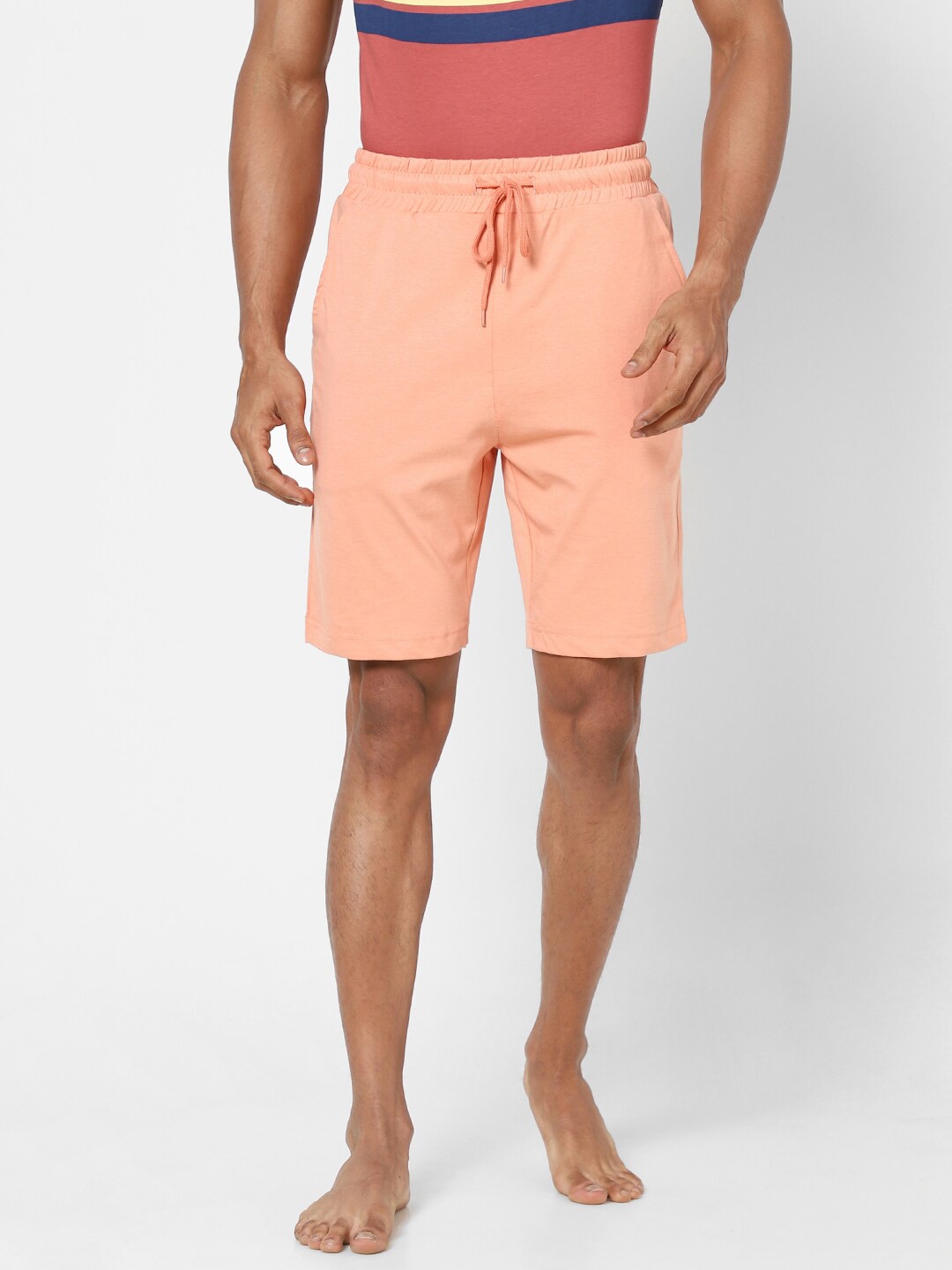 

Ajile by Pantaloons Men Orange Cotton Lounge Shorts