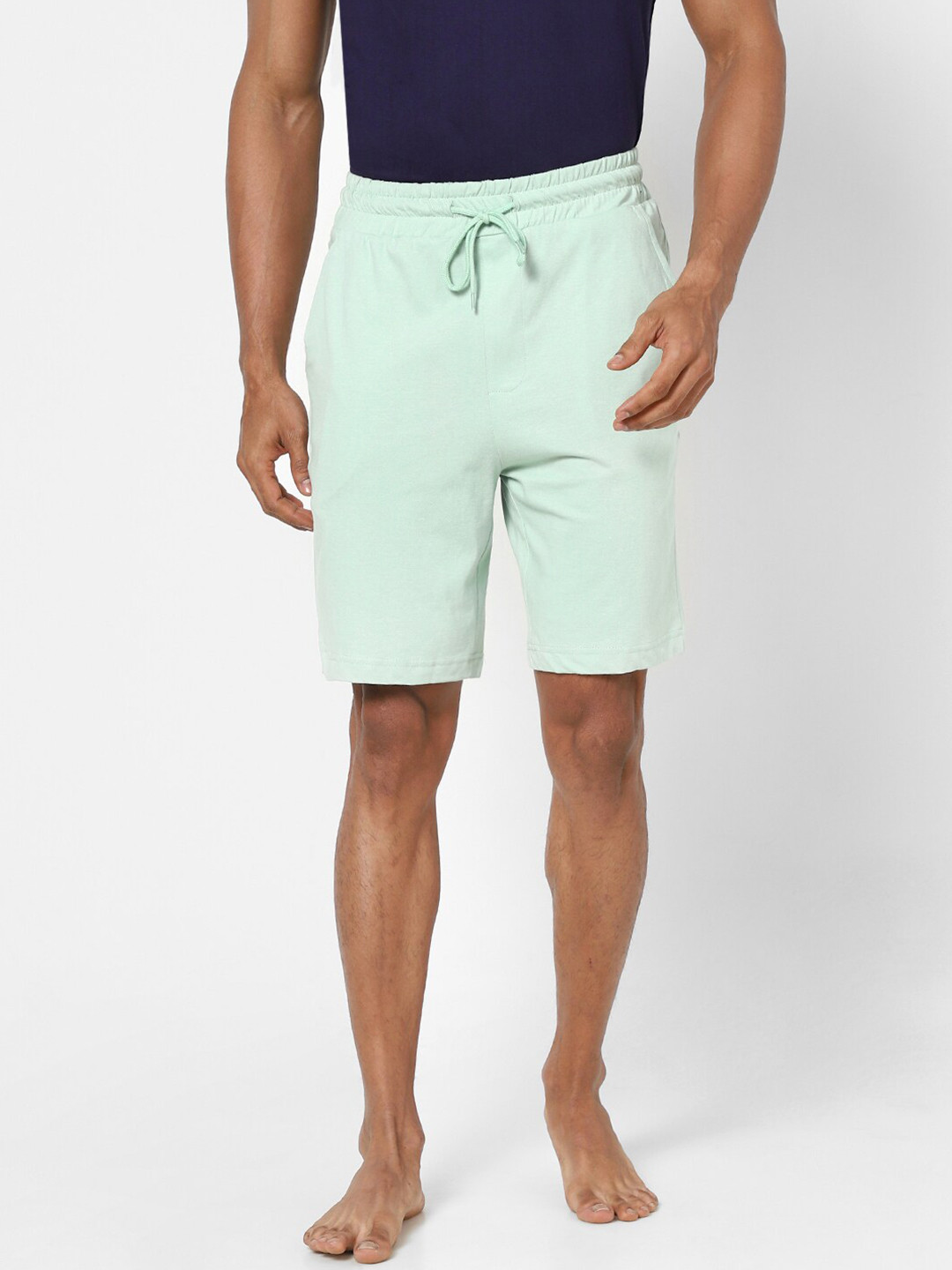 

Ajile by Pantaloons Men Green Cotton Lounge Shorts