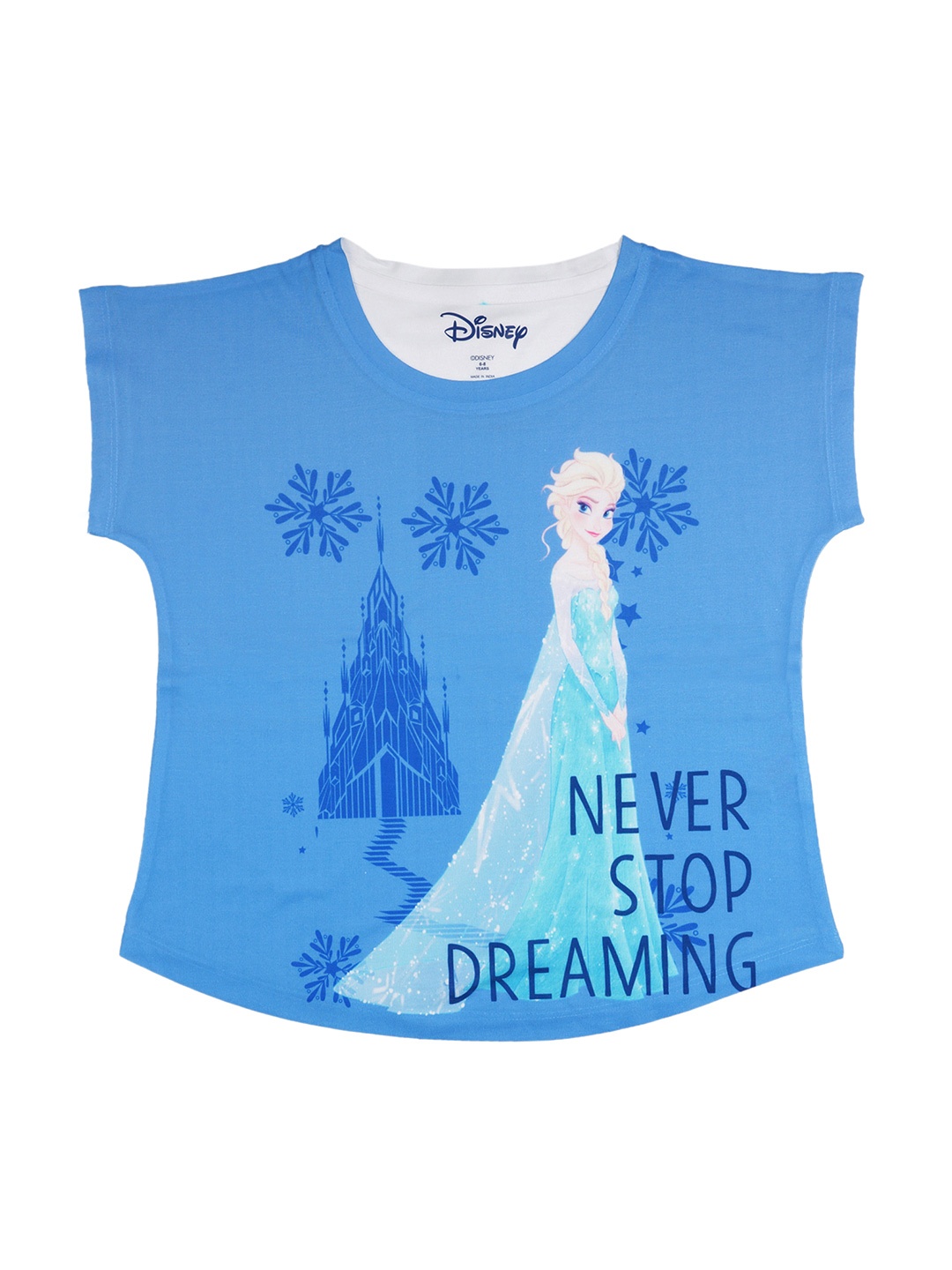 

Disney by Wear Your Mind Blue & White Princess Print T-shirt