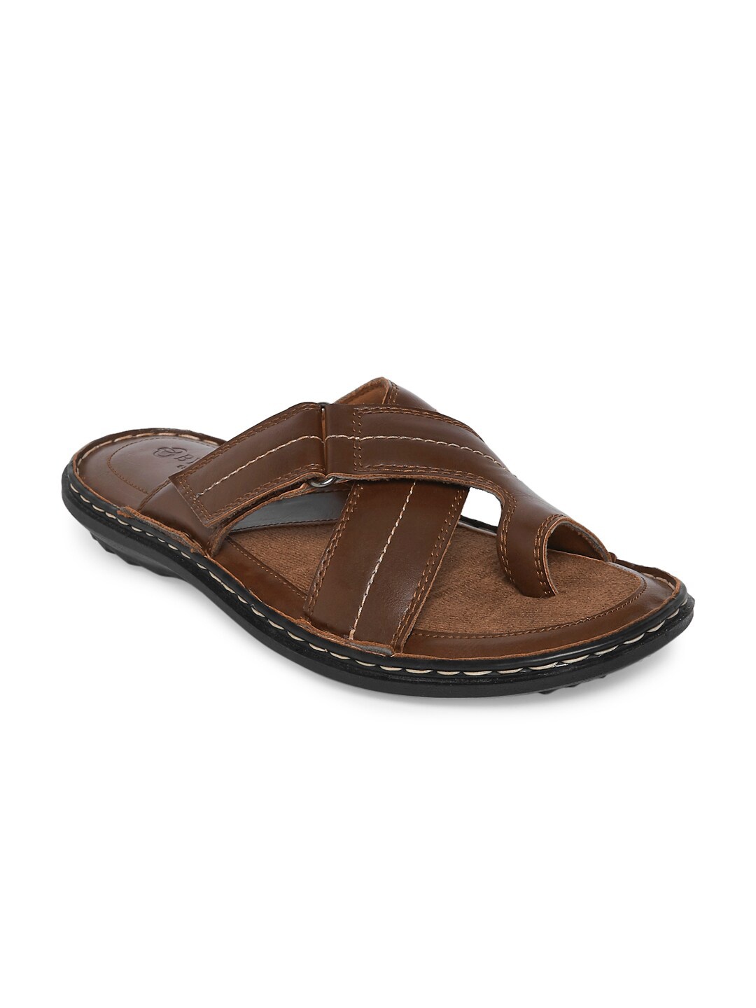 

BYFORD by Pantaloons Men Brown PU Comfort Sandals