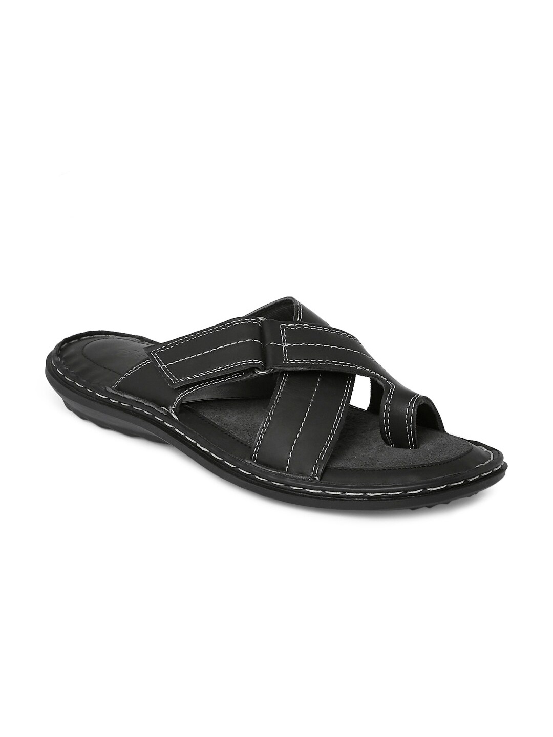 

BYFORD by Pantaloons Men Black Solid Slip-On Comfort Sandals