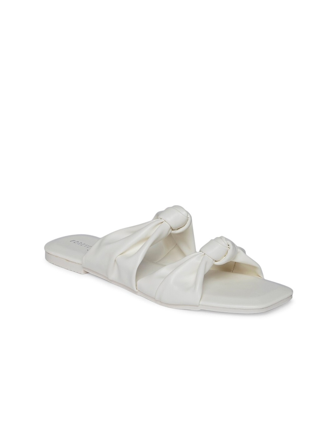 

Forever Glam by Pantaloons Women White Open Toe Flats with Bows