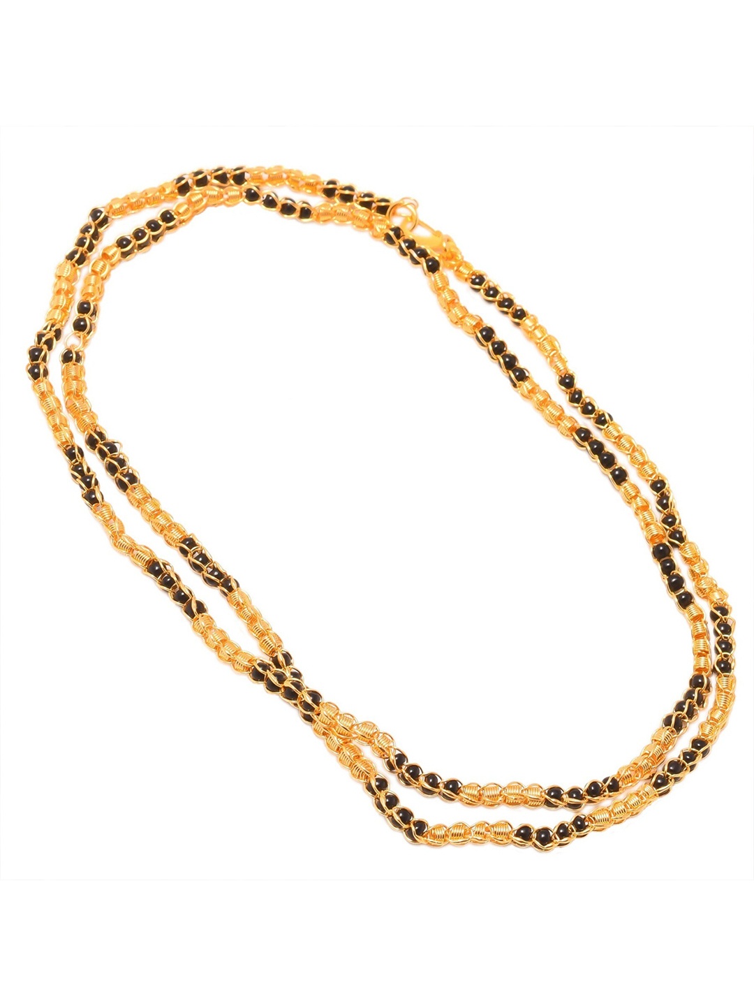 

Jewar Mandi Unisex Gold-Toned & Black Brass Gold-Plated Chain