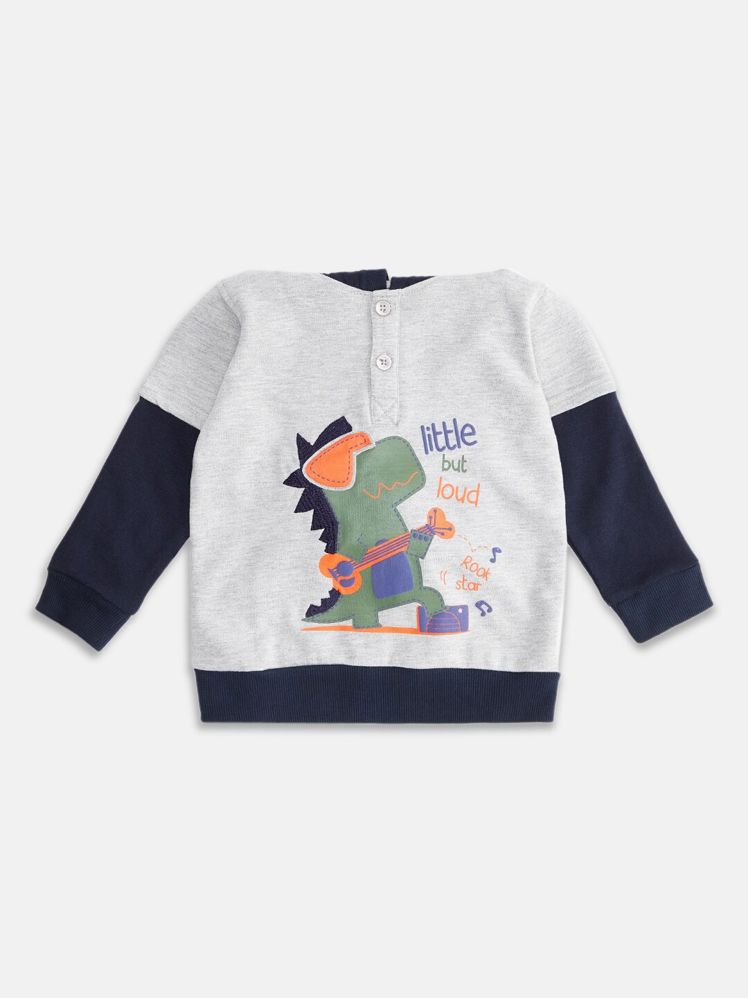 

Pantaloons Baby Boys Navy Blue Printed Sweatshirt