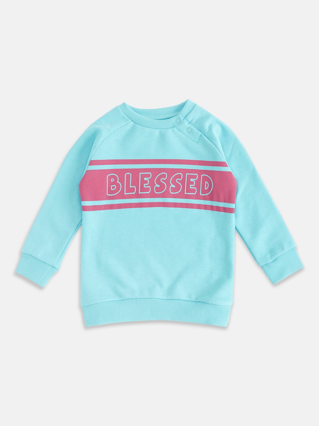 

Pantaloons Baby Girls Blue Printed Sweatshirt