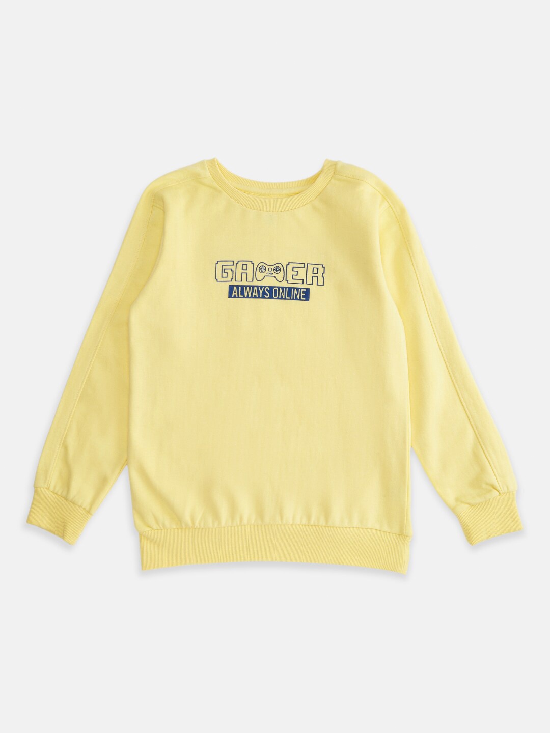 

Pantaloons Junior Boys Yellow Printed Sweatshirt