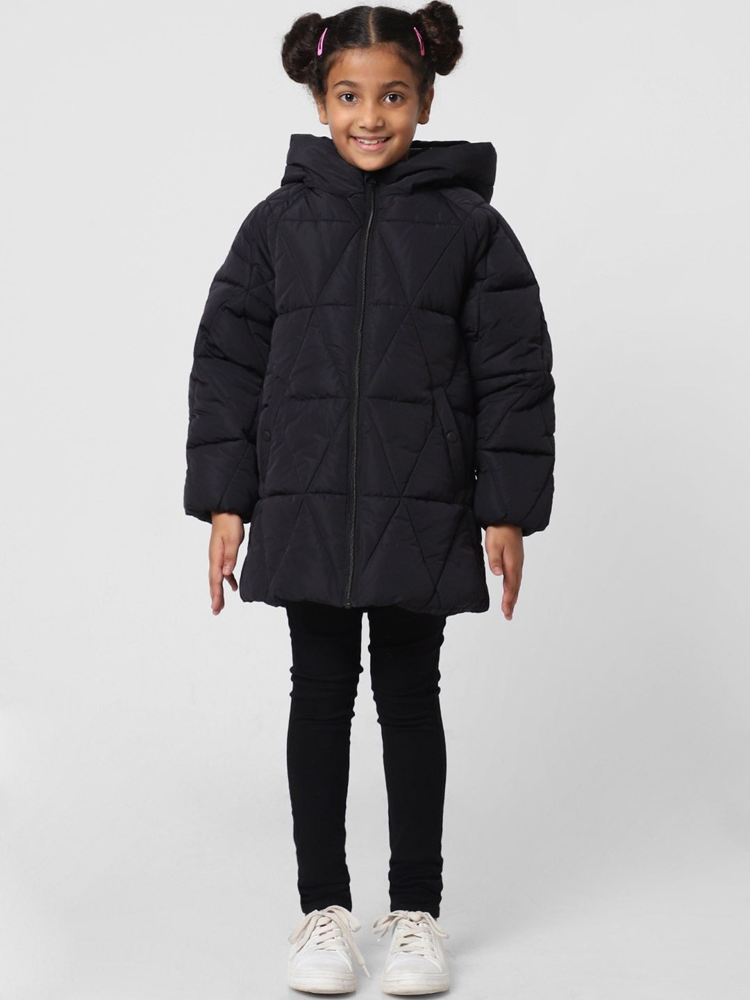 

KIDS ONLY Girls Black Longline Puffer Jacket