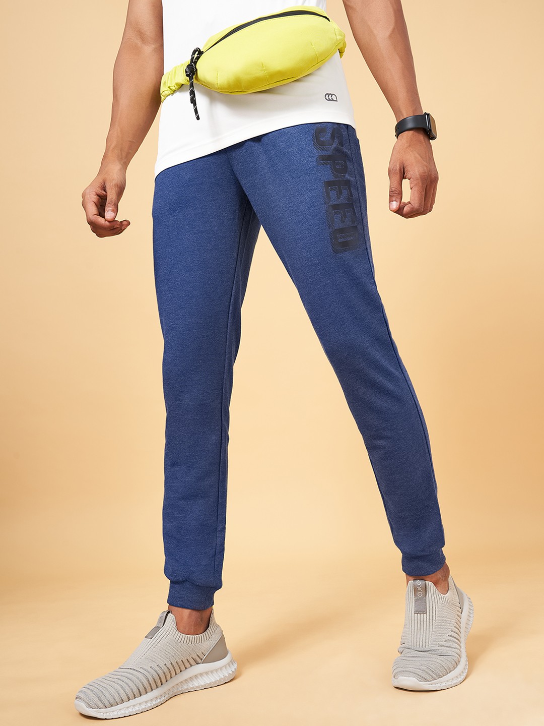 

Ajile by Pantaloons Men Blue Solid Slim-Fit Joggers