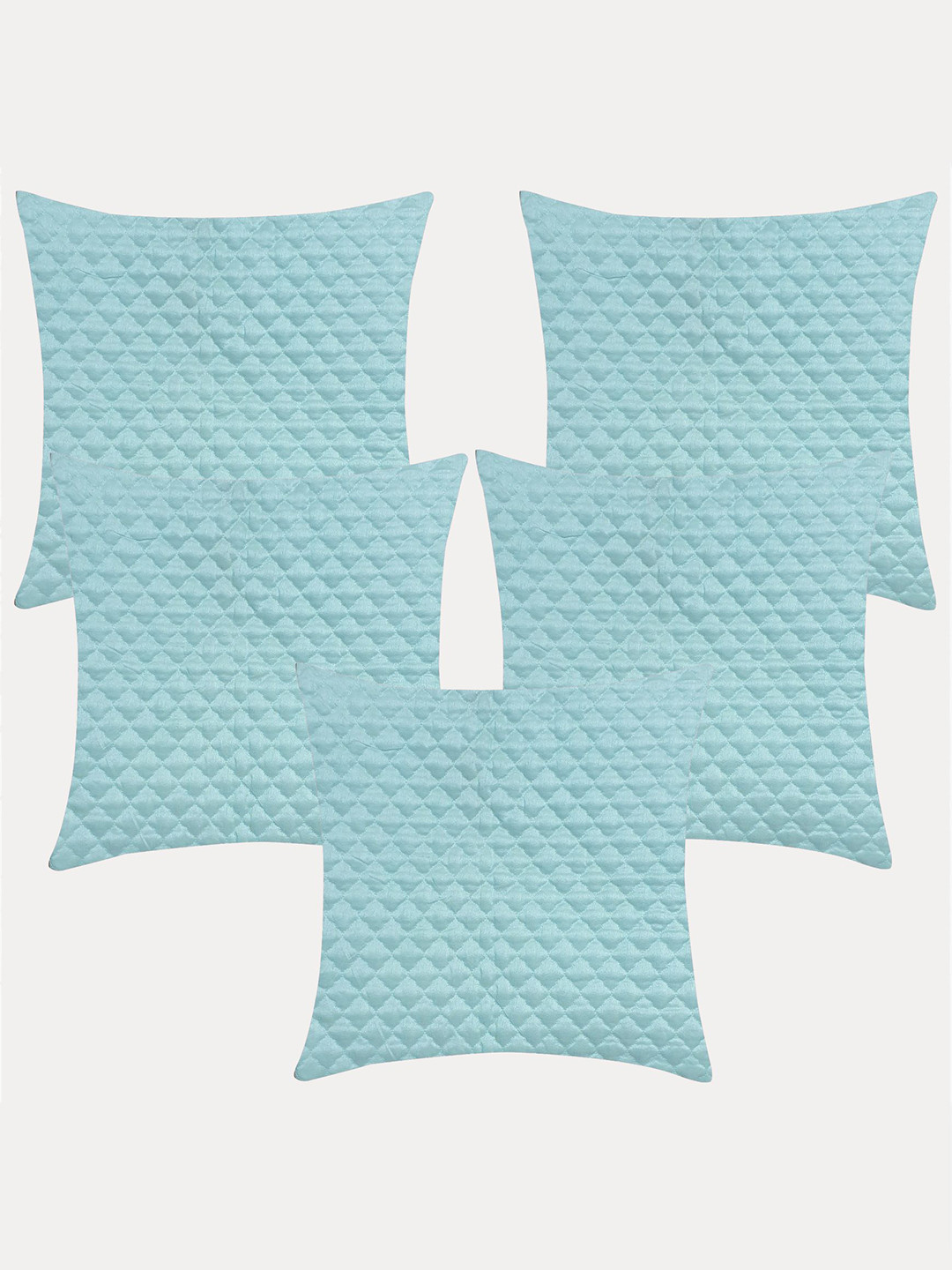 

Molcha Blue Set of 5 Geometric Square Cushion Covers