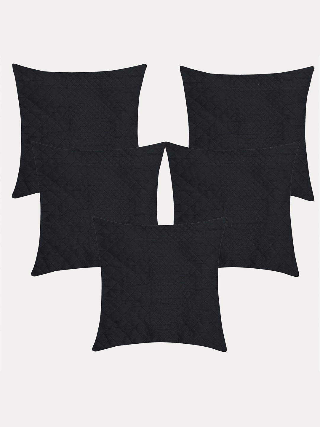 

Molcha Black Set of 5 Geometric Square Cushion Covers