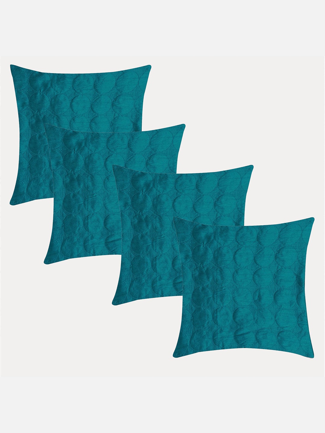 

Molcha Green Set of 4 Geometric Square Cushion Covers