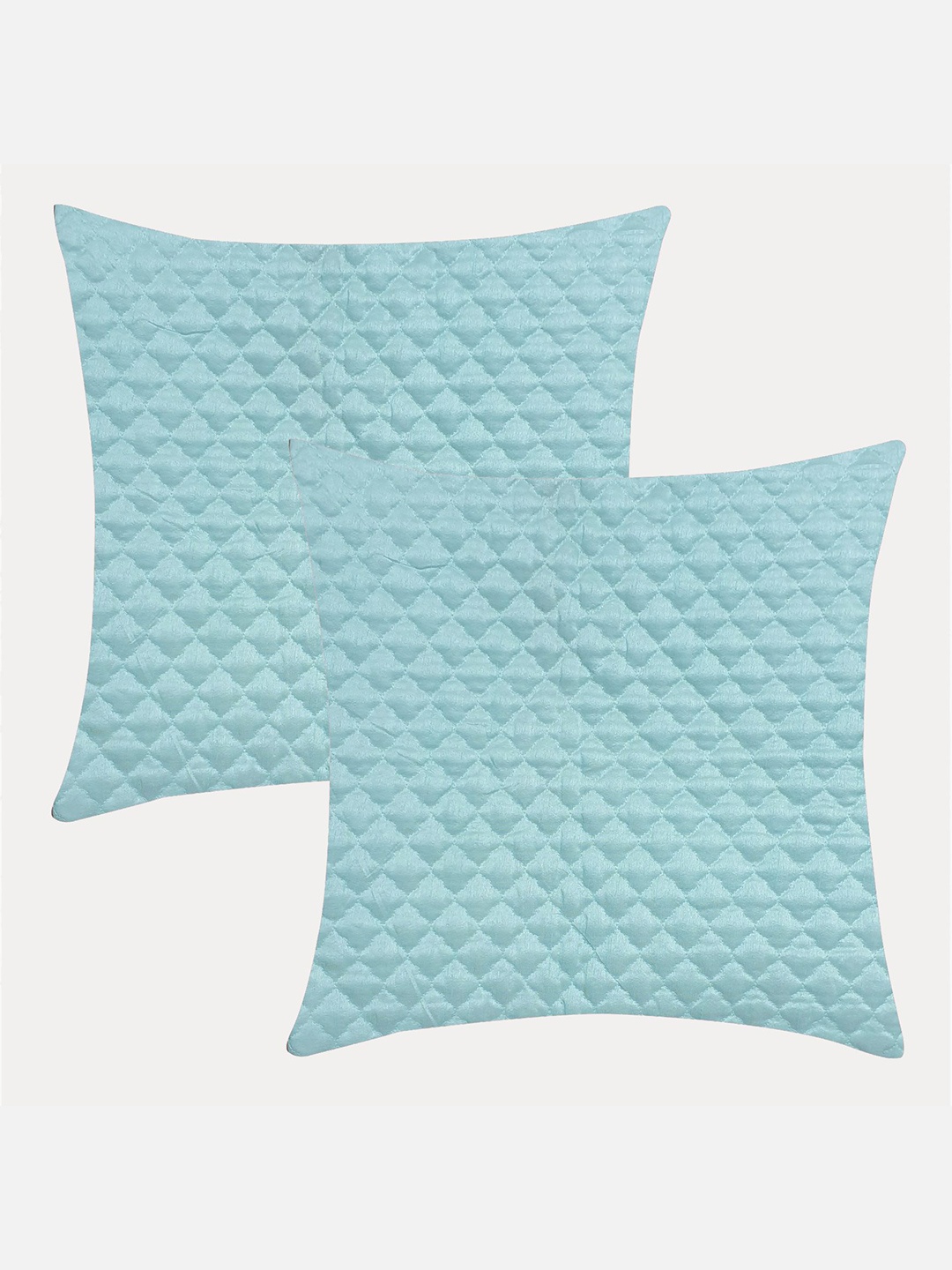 

Molcha Blue Set of 2 Geometric Square Cushion Covers