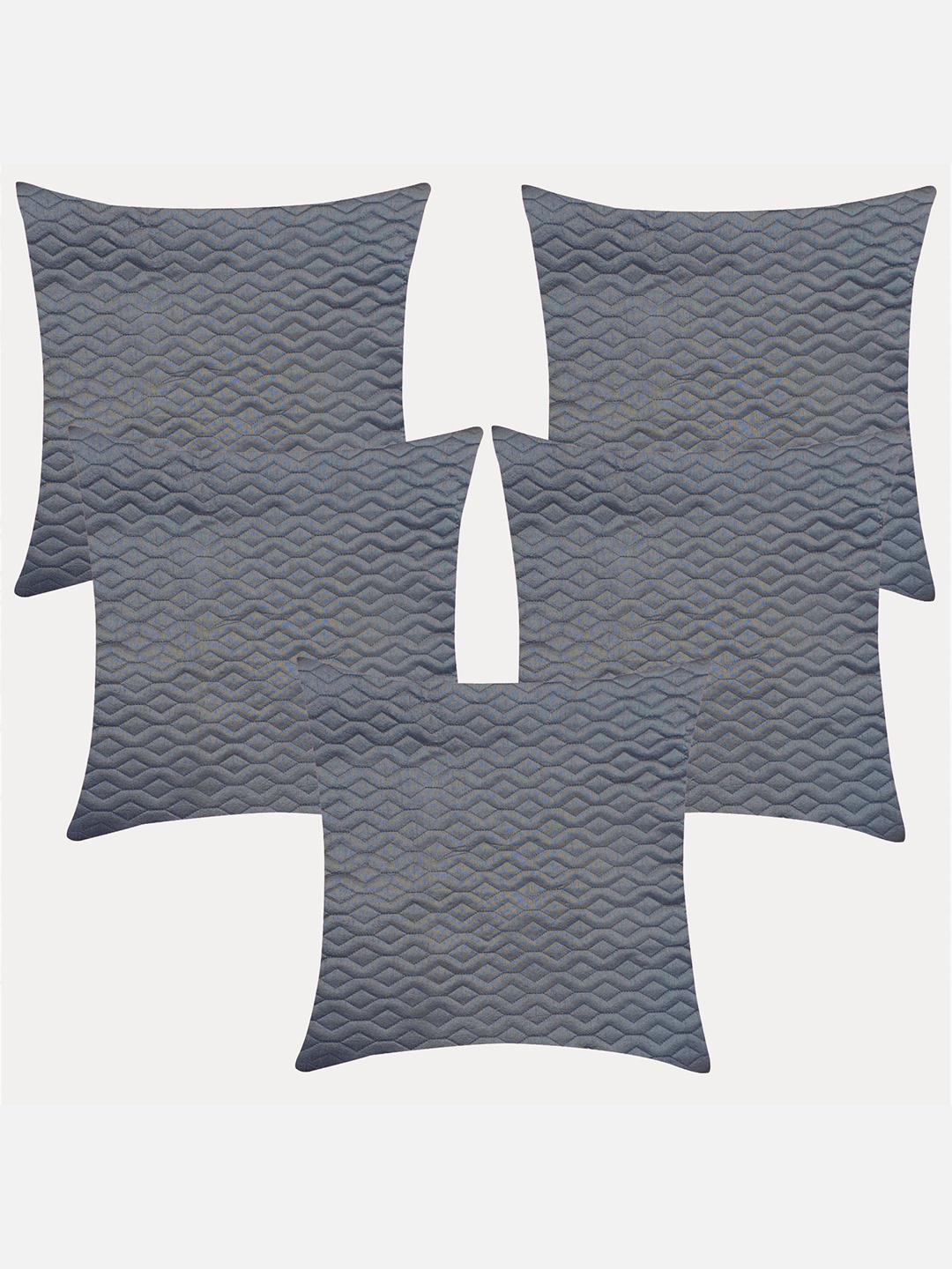 

Molcha Grey Set of 5 Geometric Square Cushion Covers