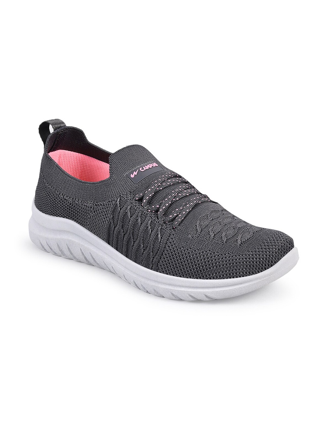 

Campus Women Grey Solid Mesh Running Shoes