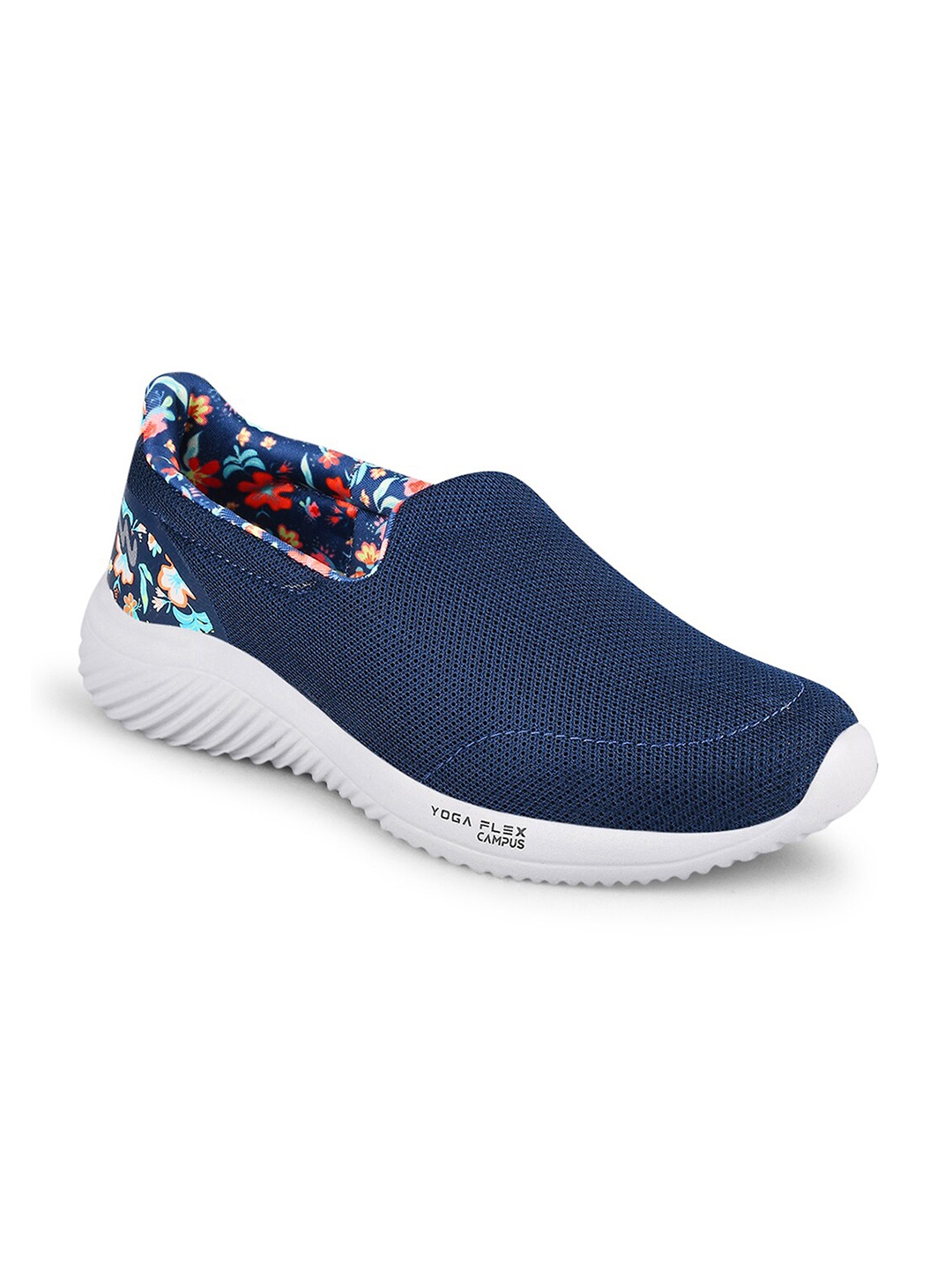 

Campus Women Navy Blue Floral Printed Slip-On Mesh Running Shoes