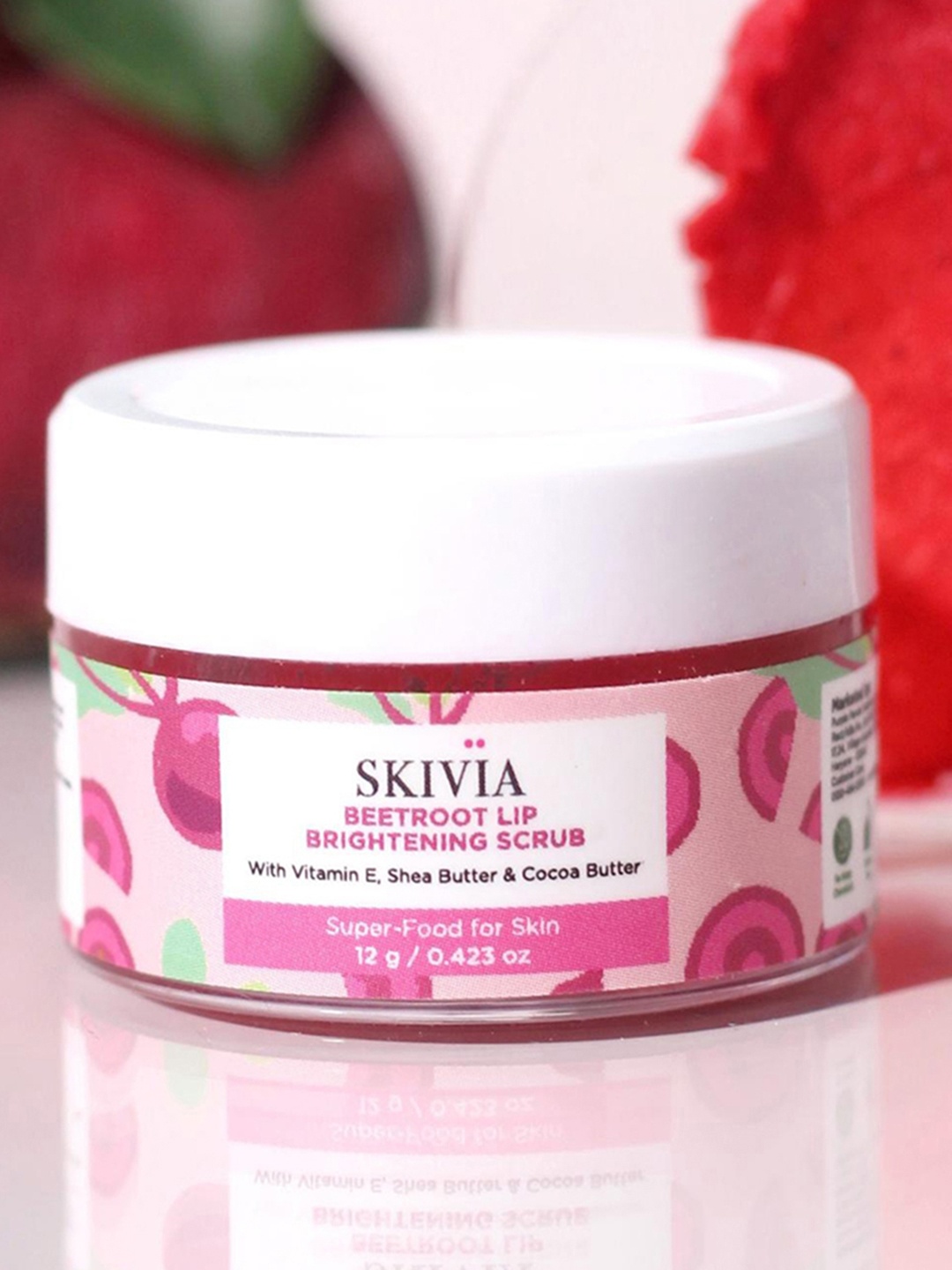 

SKIVIA Beetroot Lip Brightening Scrub With Vitamin E & Shea Butter 12gm, Red