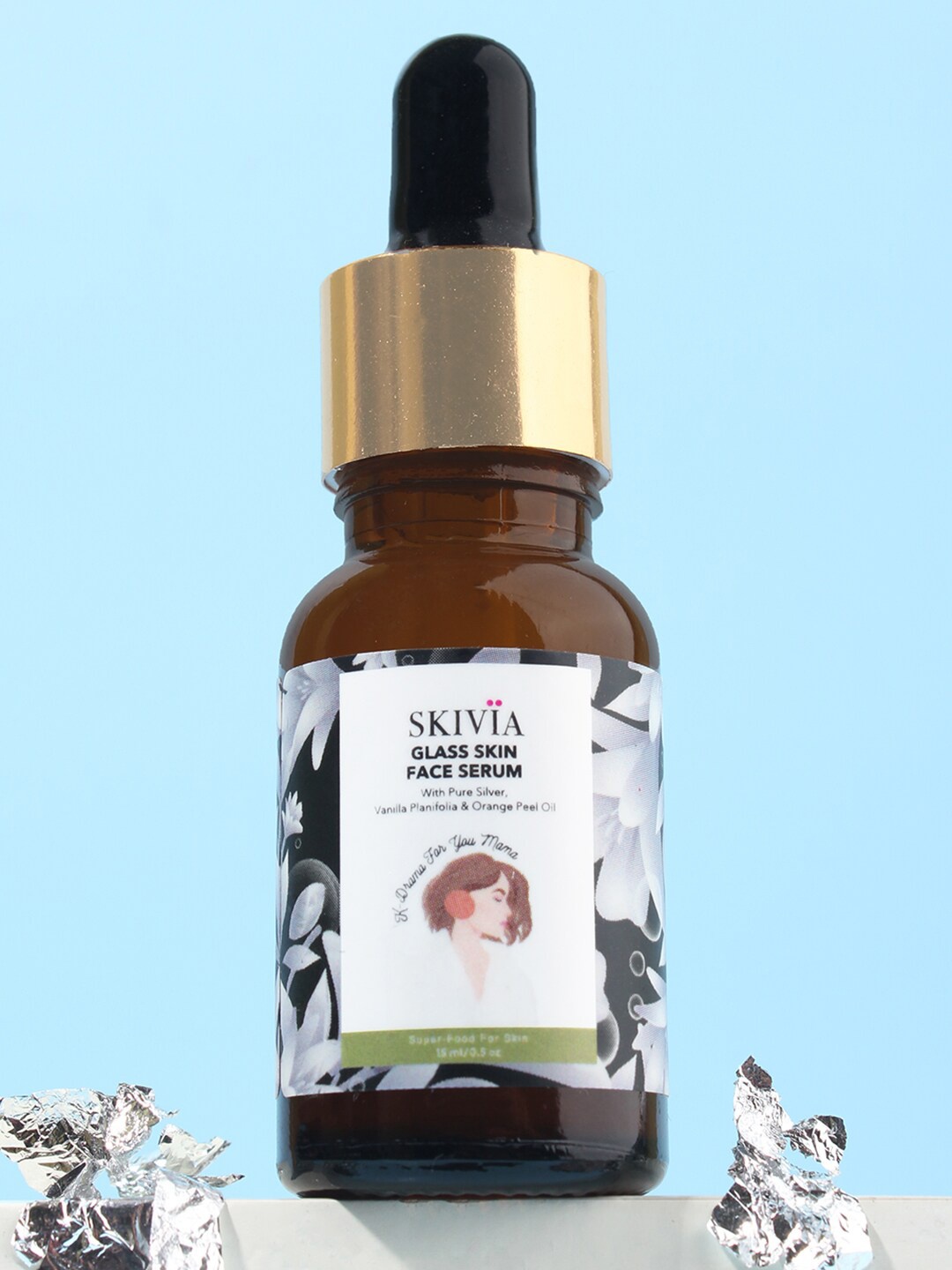 

SKIVIA K-Drama For You Mama Glass Skin with Pure Silver Face Serum 15ml, Transparent