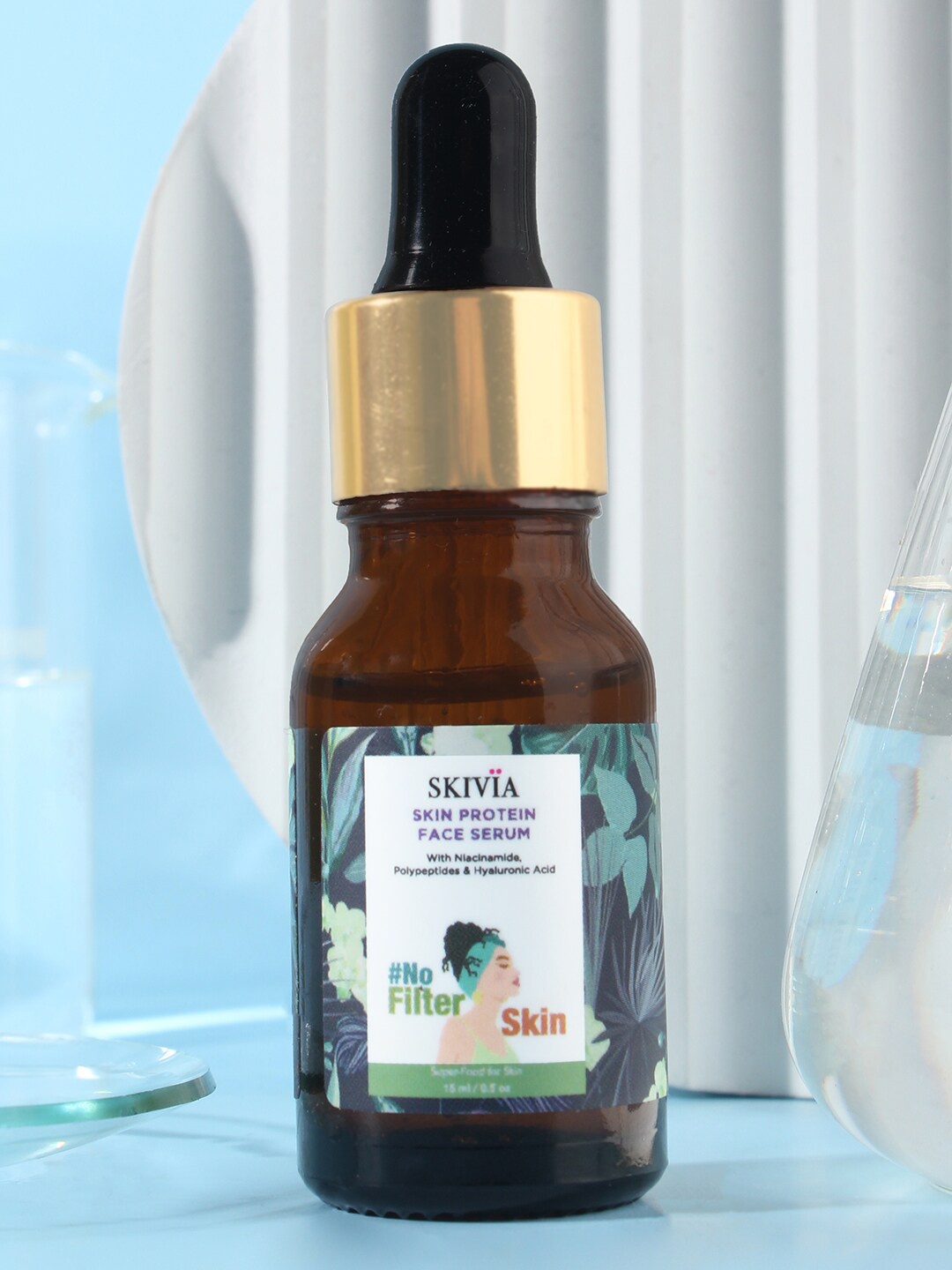 

SKIVIA No Filter Skin Proteins With Niacinamide Polypeptides & HA Face Serum 15ml, Transparent