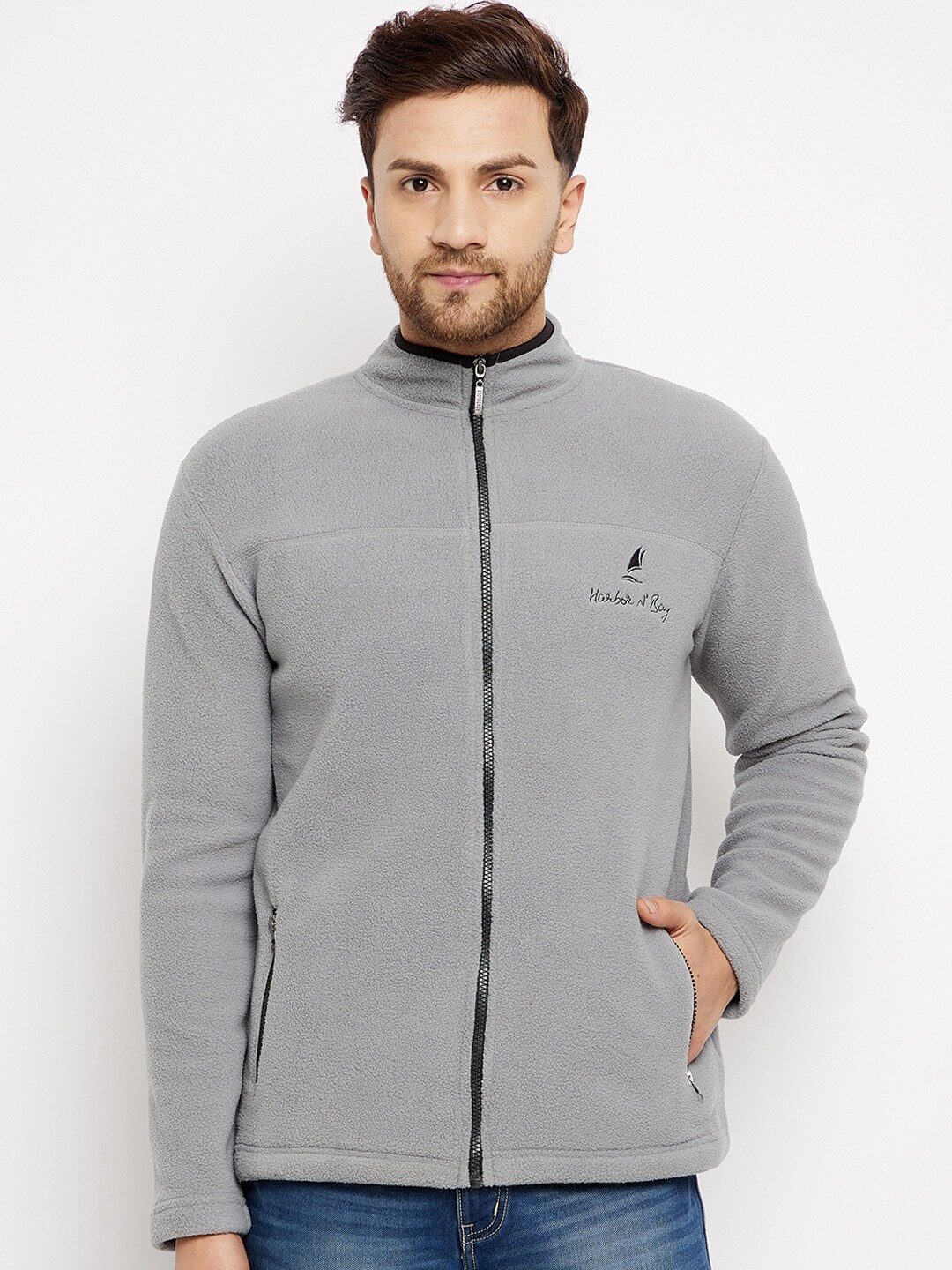 

HARBOR N BAY Men Grey Cotton Sweatshirt