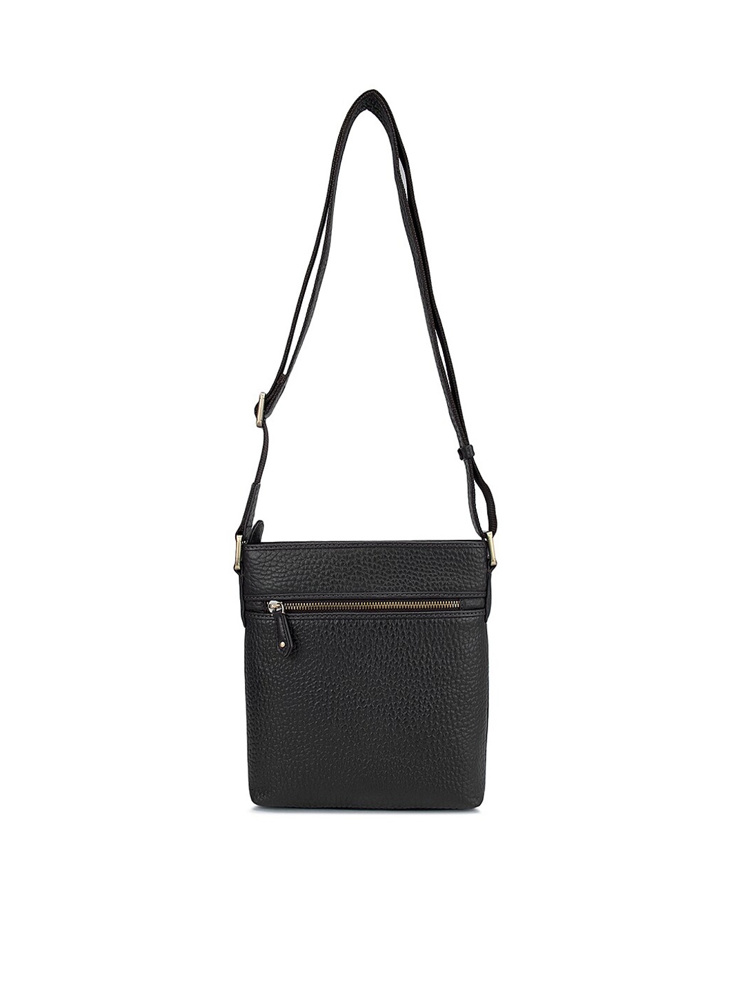 

Da Milano Men Brown Textured Messenger Bag