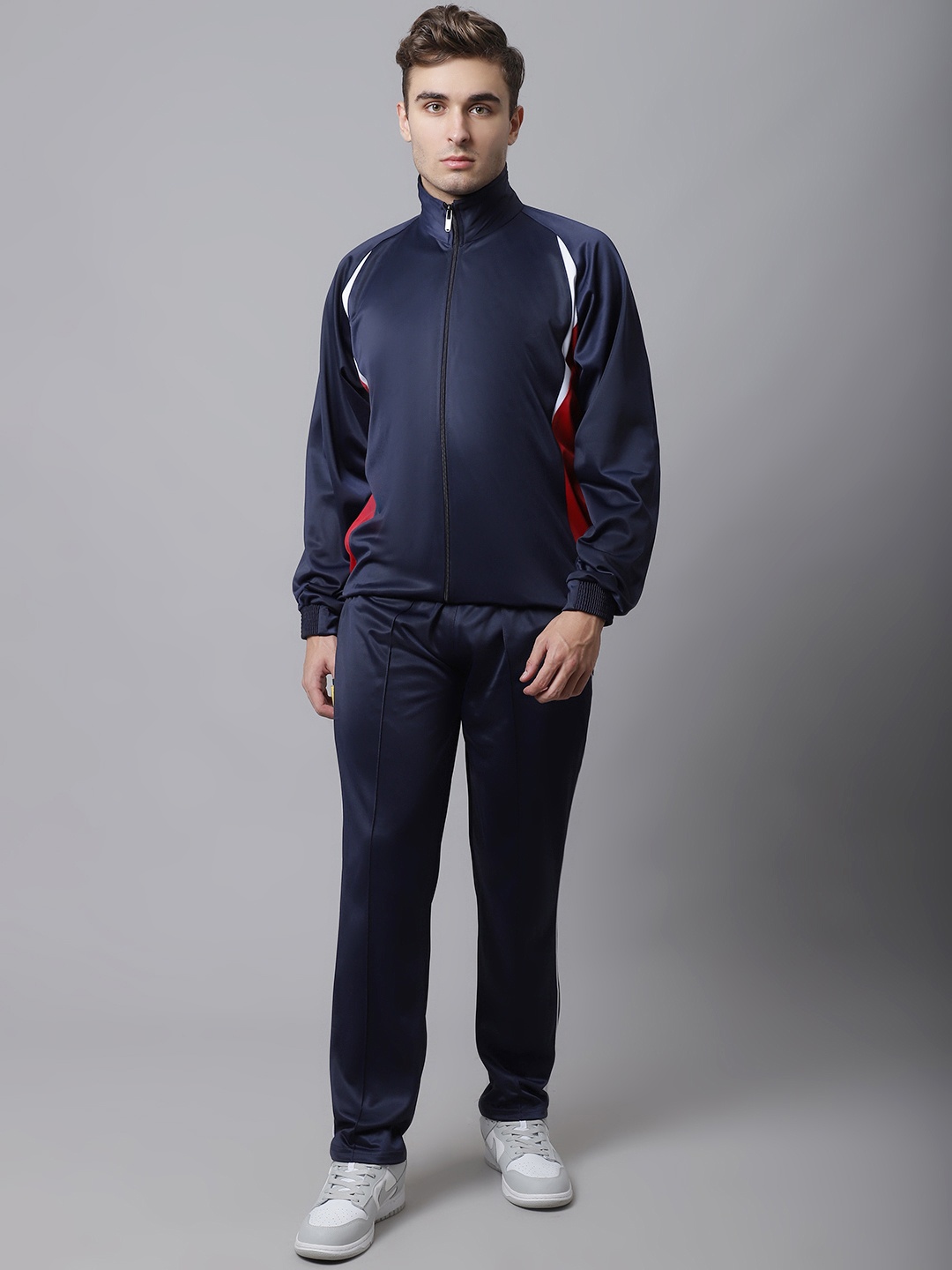 

JOLLY'S Men Navy Blue Colourblocked Tracksuit