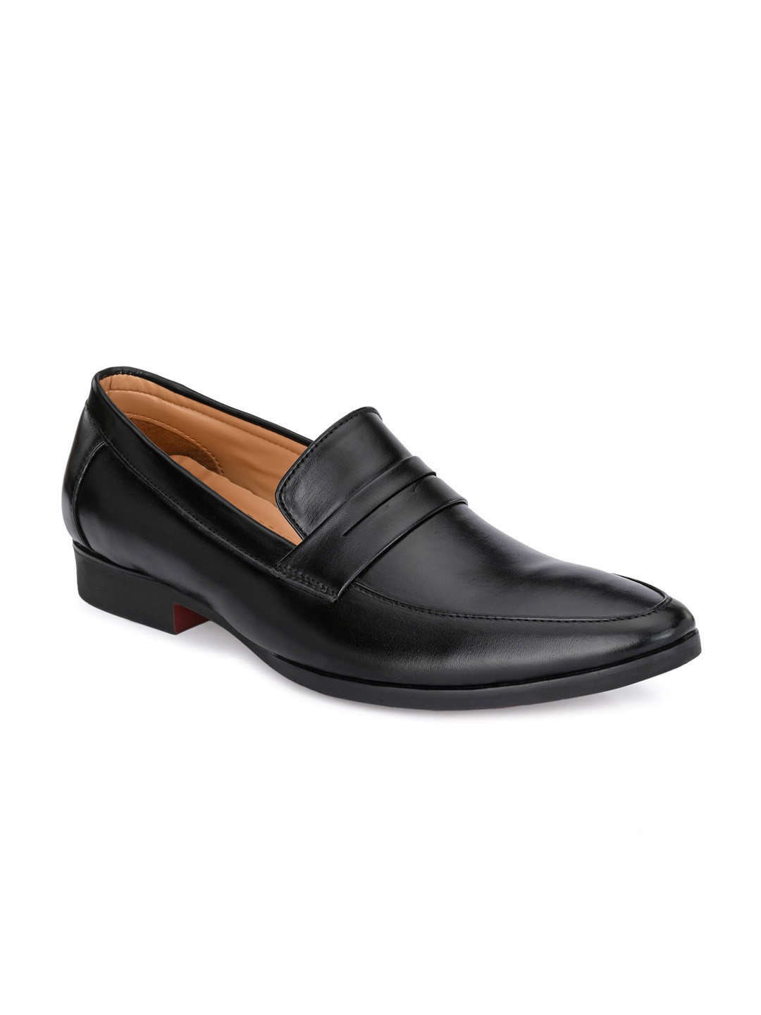 

Azzaro Black Men Black Synthetic Leather Formal Slip-on Shoes