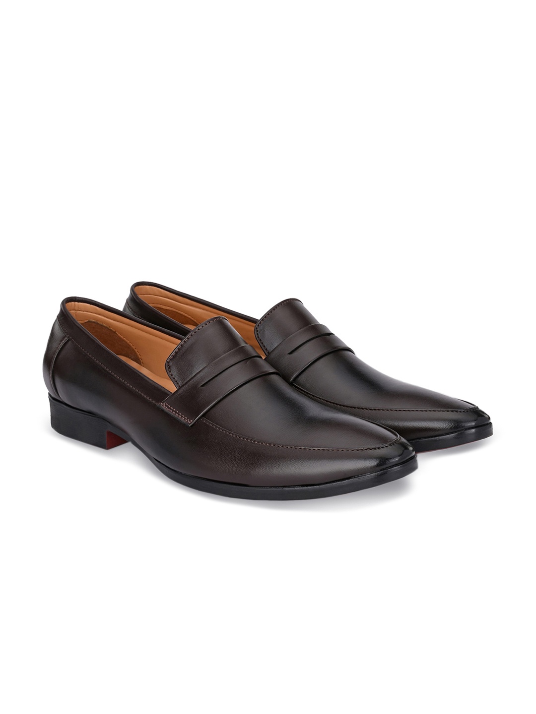 

Azzaro Black Men Brown Solid Formal Slip-On Shoes
