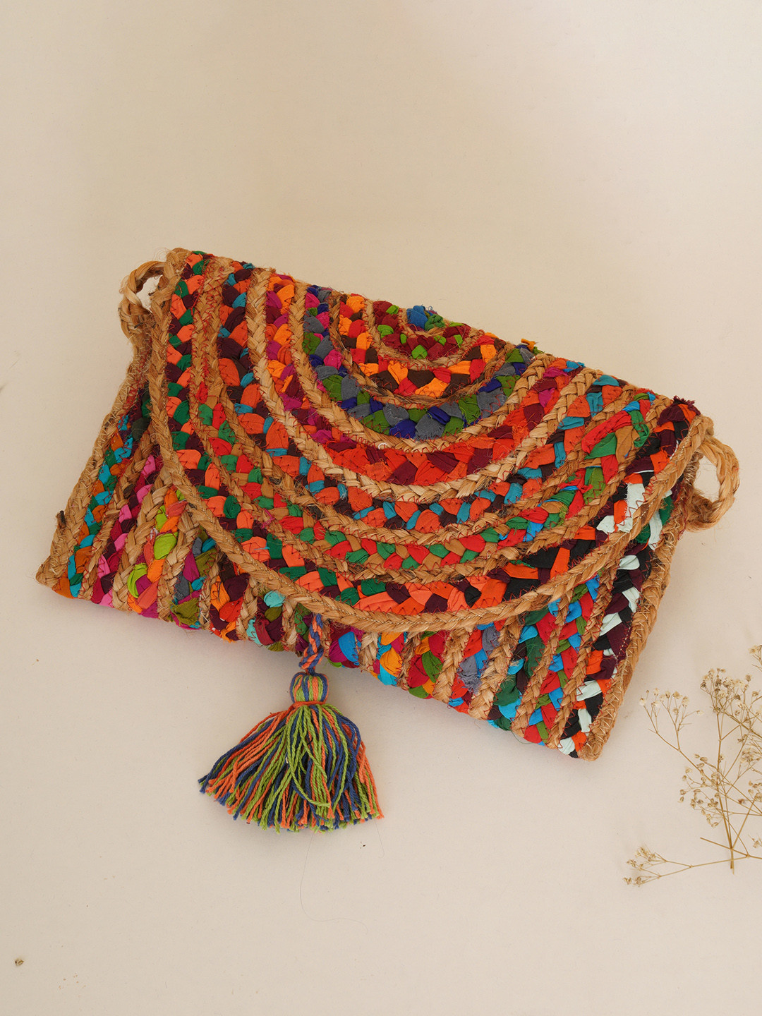 

FABBHUE Multicoloured Half Moon Sling Bag, Multi
