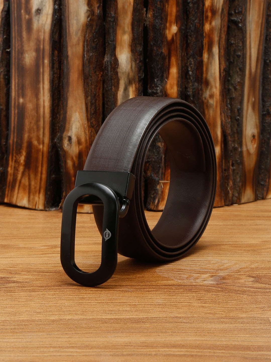 

MUTAQINOTI Men Brown Leather Formal Belt
