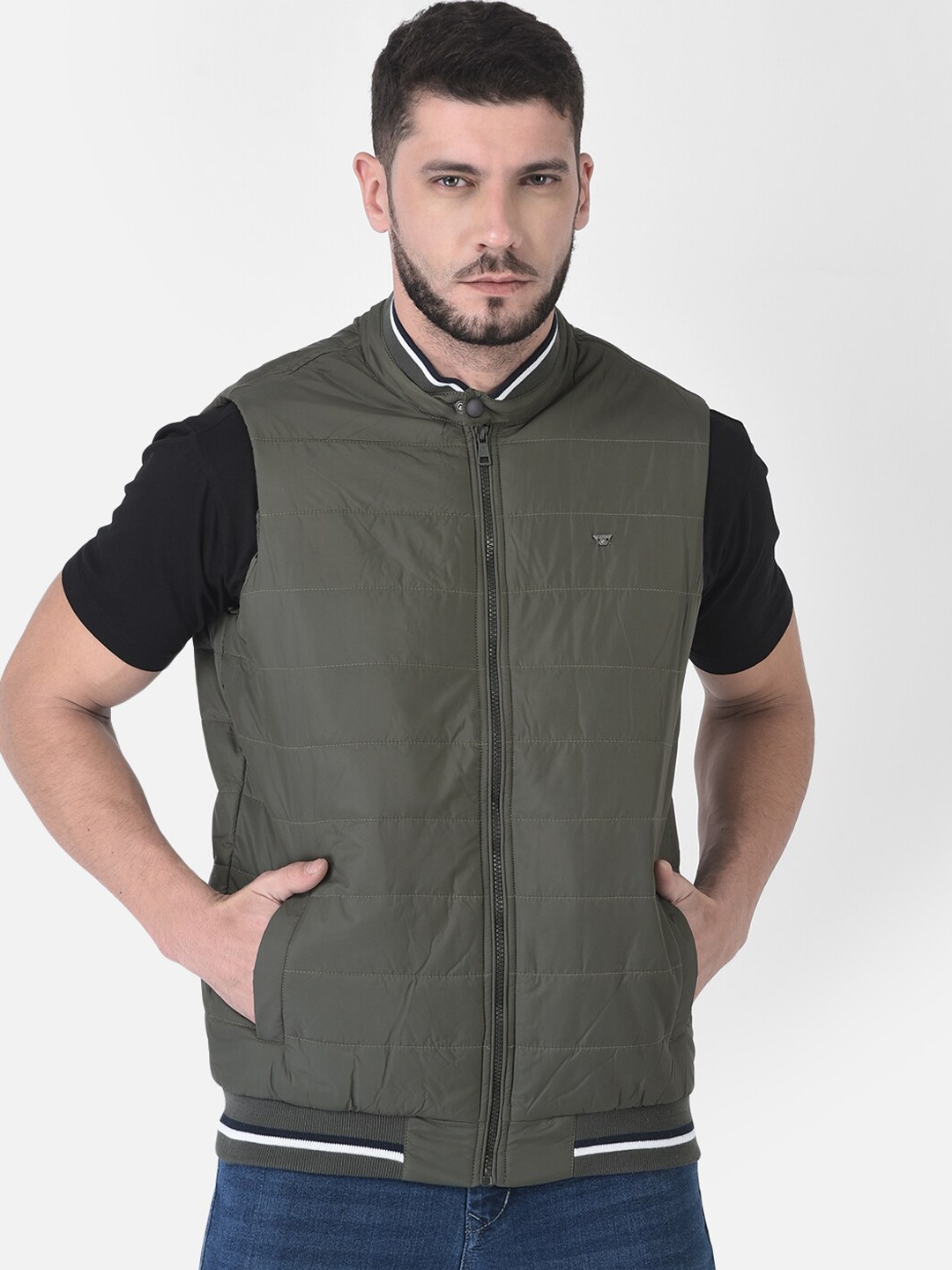 

COBB Men Olive Green Lightweight Bomber Jacket