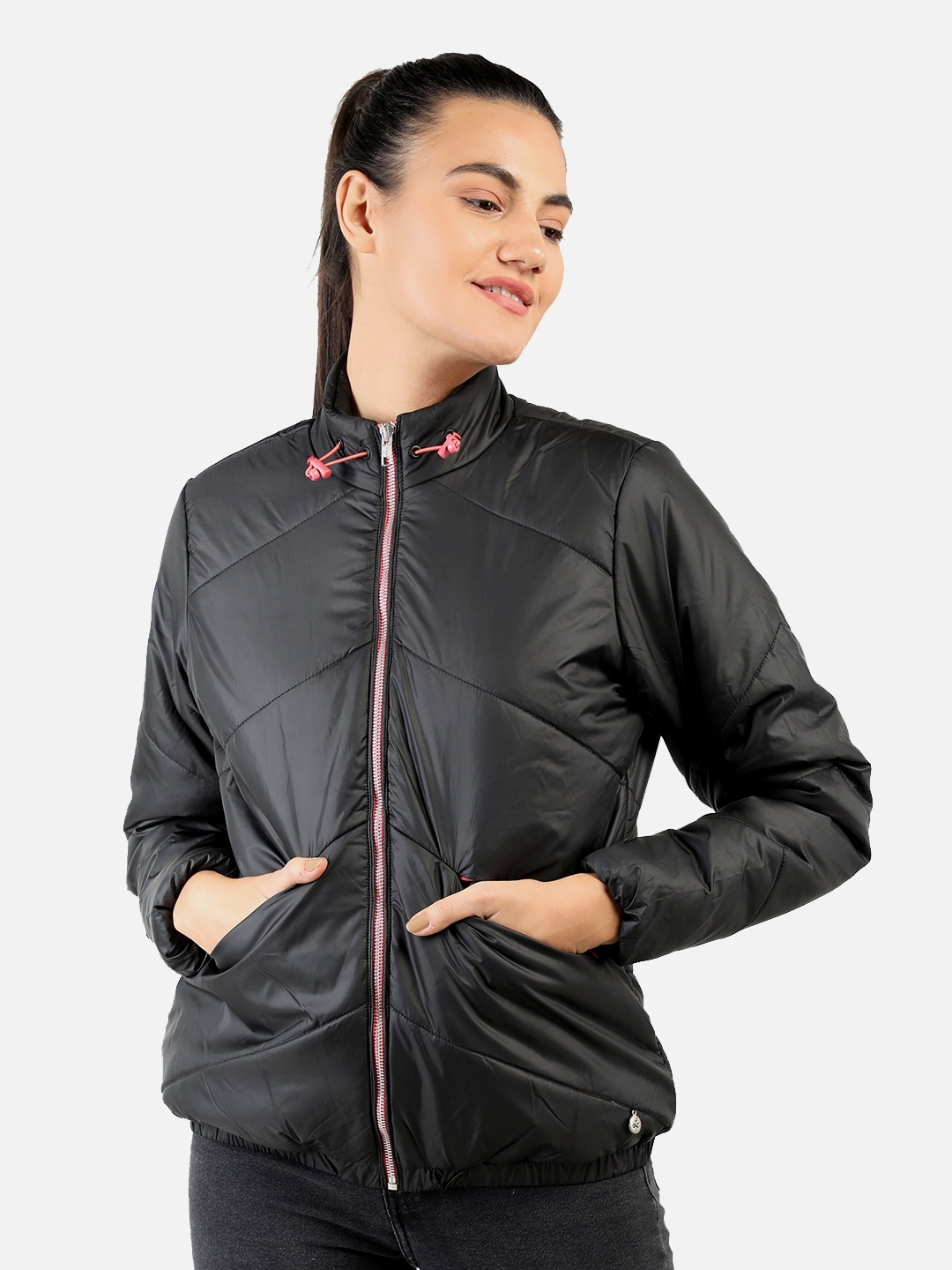 

NEVA Women Black Lightweight Puffer Jacket