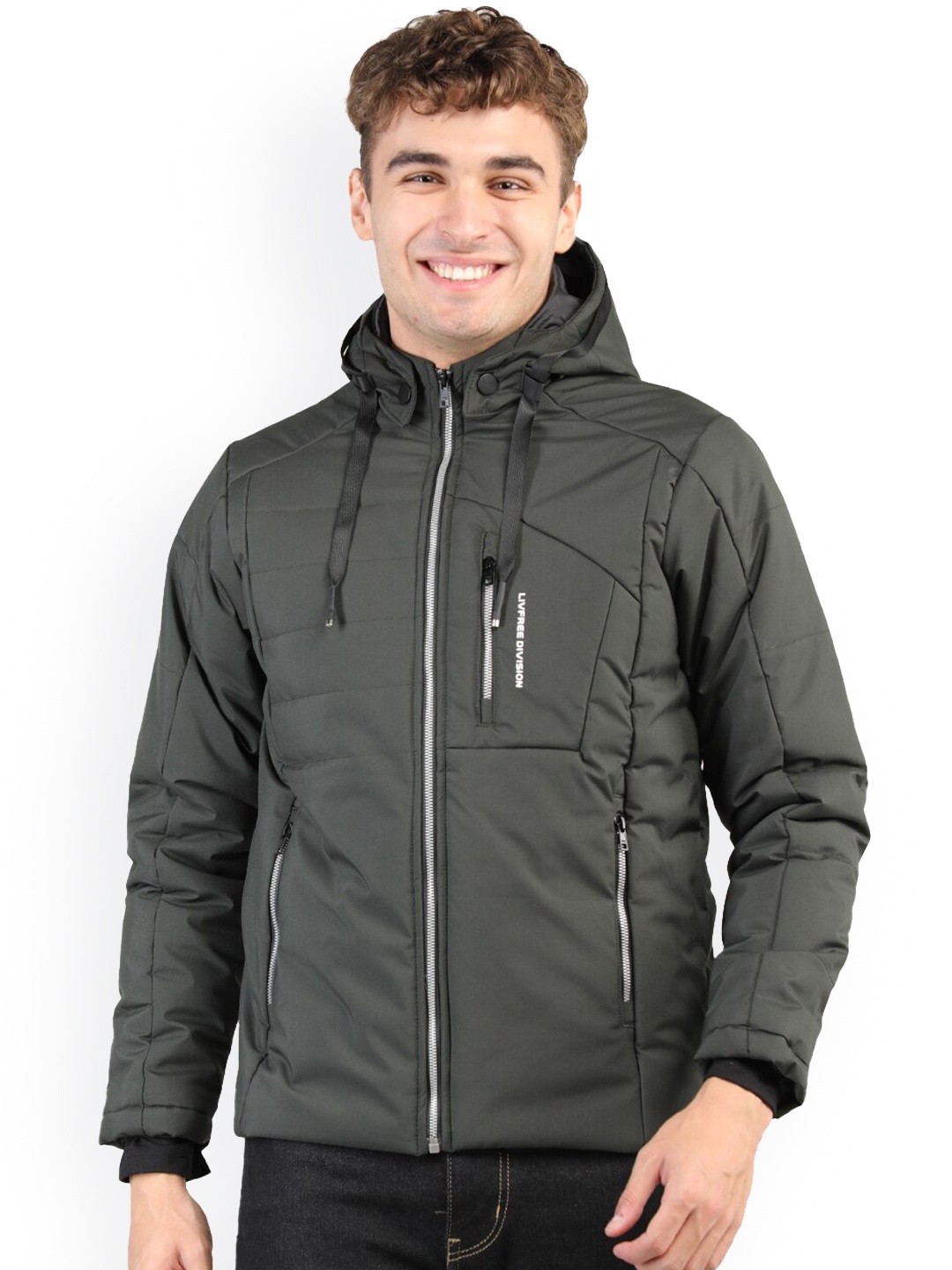 

NEVA Men Olive Green Lightweight Puffer Jacket