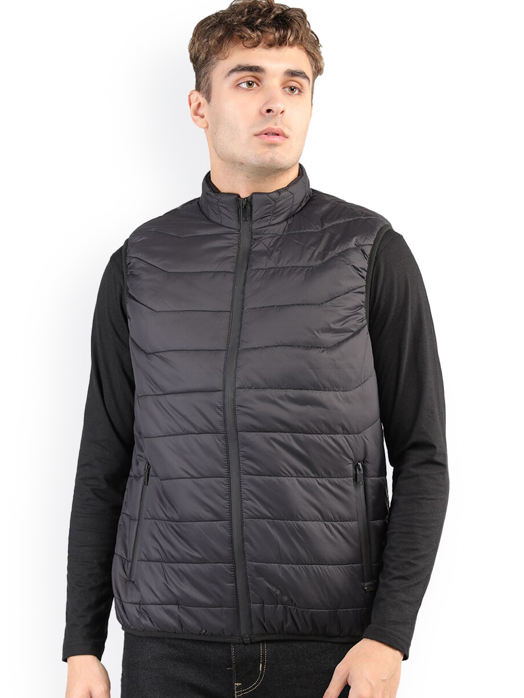 

NEVA Men Black Lightweight Puffer Jacket